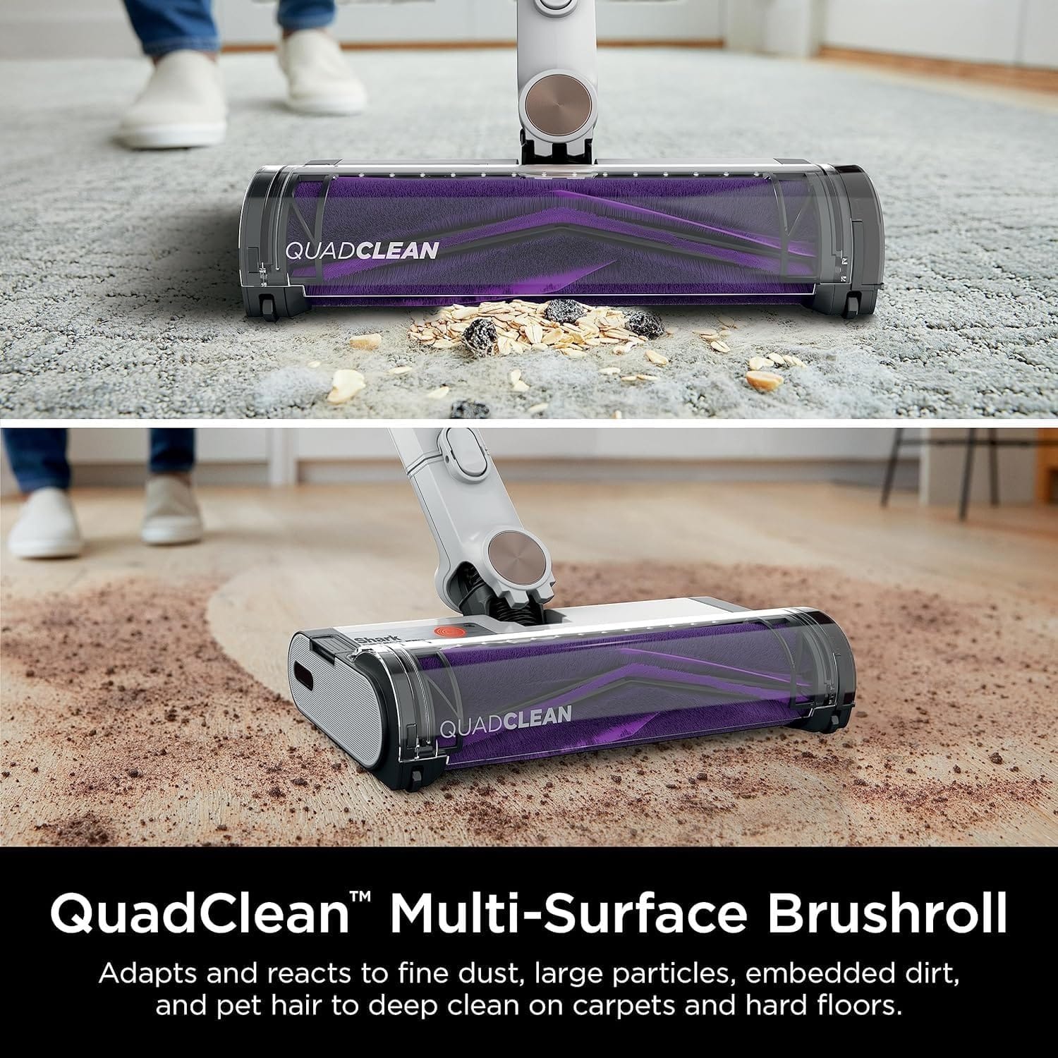 Shark Detect Pro Cordless HEPA QuadClean Multi-Surface Stick Vacuum, 40-Minute Runtime, 8" Crevice Tool, Grey/Blue - Open Box - Image 9