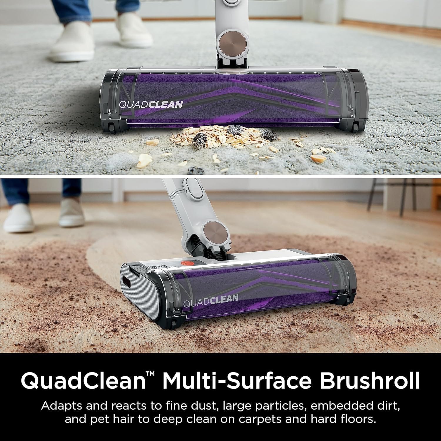 Shark Detect Pro Cordless Stick Vacuum, HEPA, QuadClean, 8" Crevice Tool, 40-Min Runtime, Grey - Open Box - Image 9