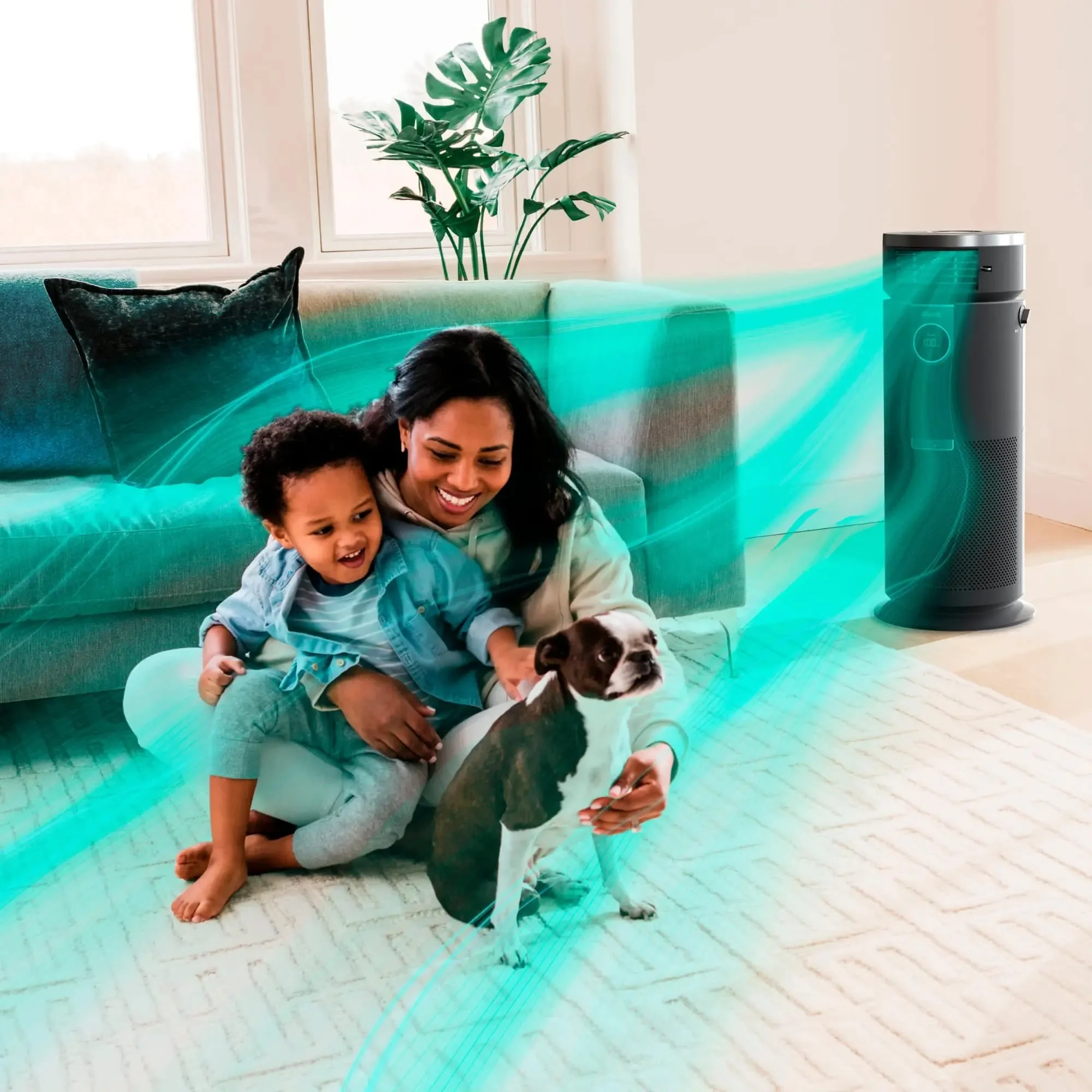 Shark Heater & Fan with NanoSeal HEPA, Cleansense IQ Odor Lock 3-in-1 Max Air Purifier, Grey - Open Box - Image 3