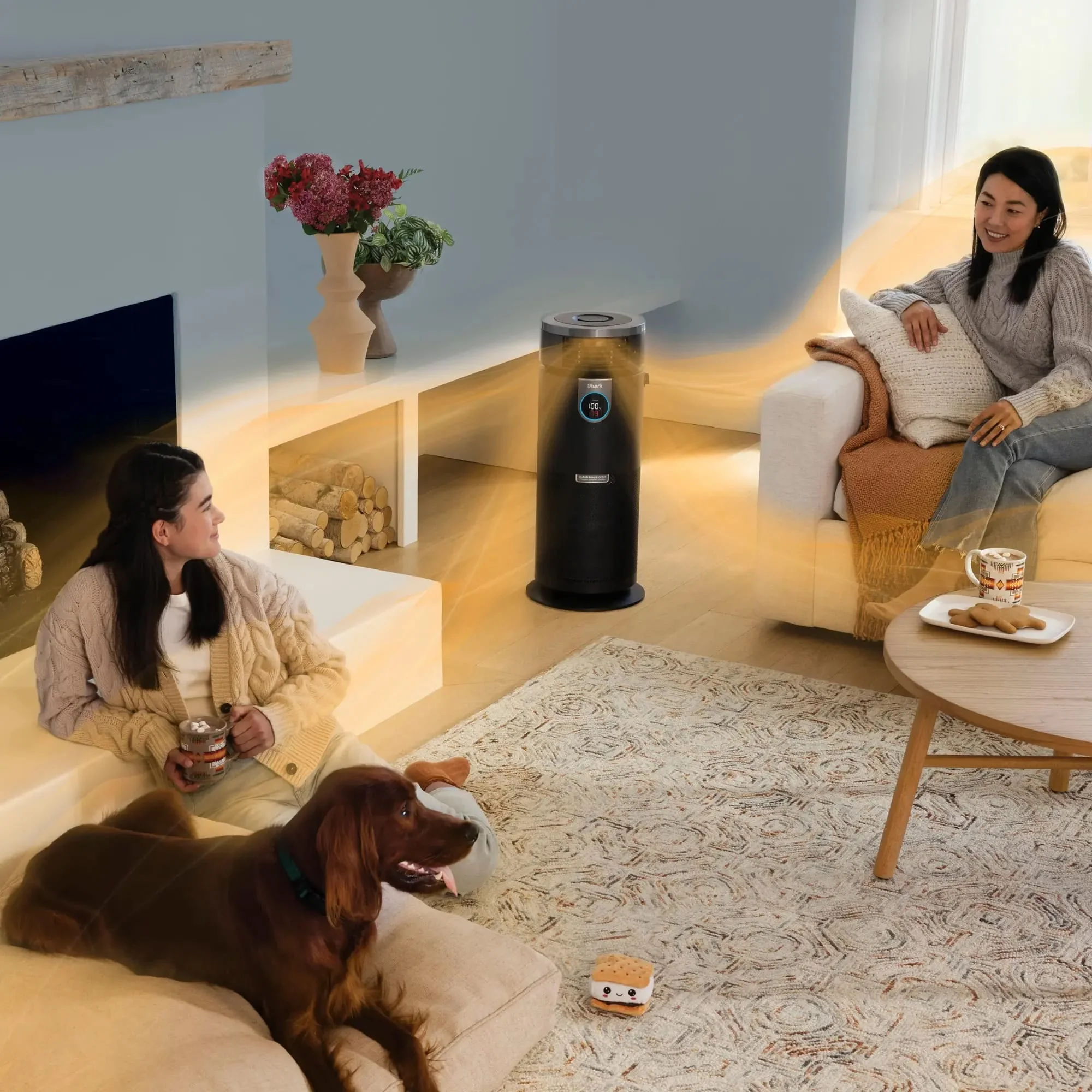 Shark Heater & Fan with NanoSeal HEPA, Cleansense IQ Odor Lock 3-in-1 Max Air Purifier, Grey - Open Box - Image 4
