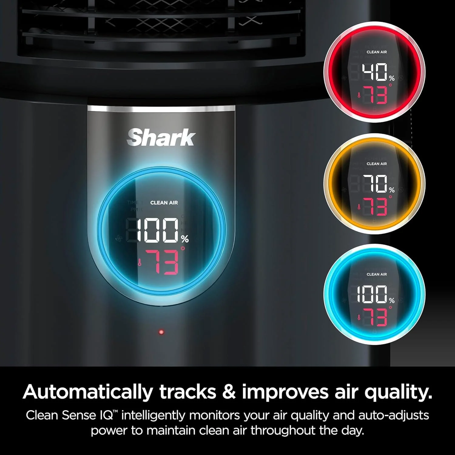 Shark Heater & Fan with NanoSeal HEPA, Cleansense IQ Odor Lock 3-in-1 Max Air Purifier, Grey - Open Box - Image 5