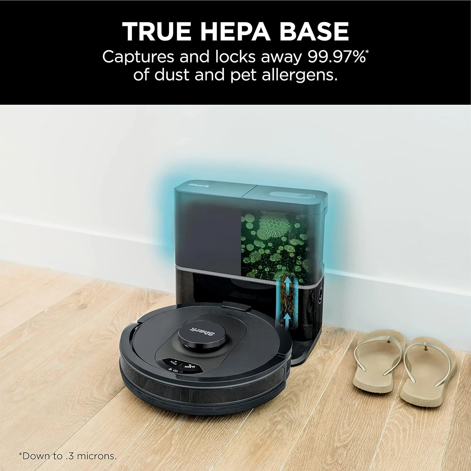 Shark AI ULTRA Robot Vacuum, Self-Empty Base, HEPA, Bagless, 30-Day Capacity LIDAR Navigation for Pet Hair, Smart Control, Black - Certified Refurbished - Image 3