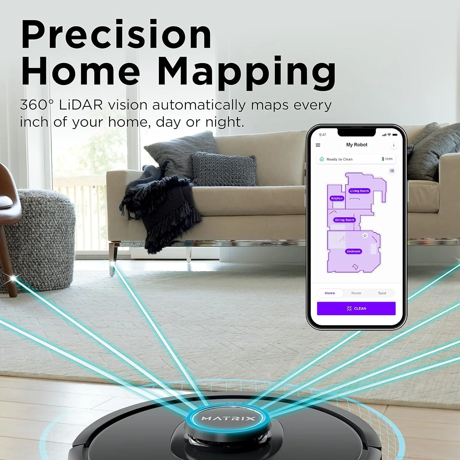 Shark Matrix Robot Vacuum for Carpets and Hardfloors, Self-Cleaning Brushroll, Precision Mapping, Smart Control - Certified Refurbished - Image 6