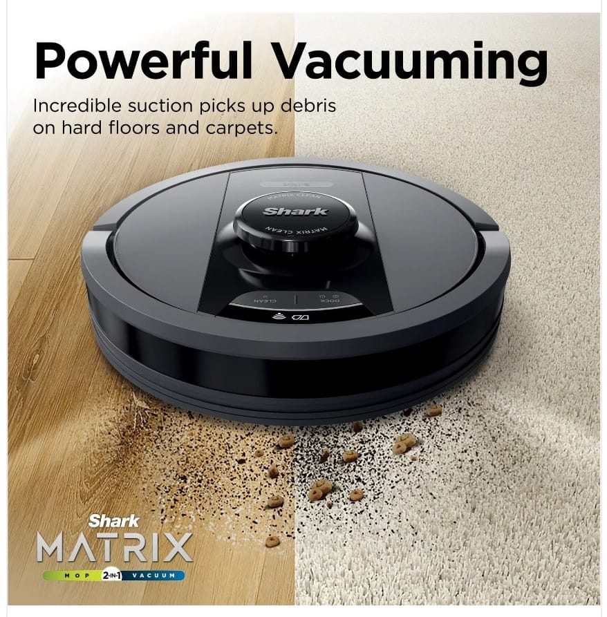Shark Matrix Self-Empty Robot Vacuum & Mop with No Spots Missed, Bagless 30-Day Capacity, Black - Open Box - Image 4