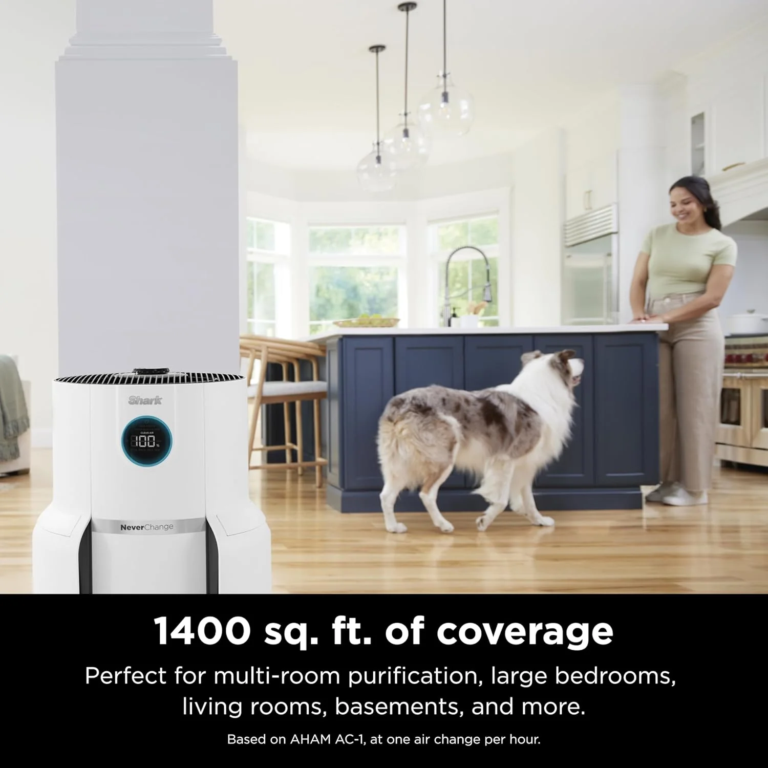 Shark NeverChange Air Purifier MAX, 1400 sq.ft., 5-Year Anti-Allergen HEPA Filter Life, Odor Neutralizer, Ultra Quiet, White - Certified Refurbished - Image 6