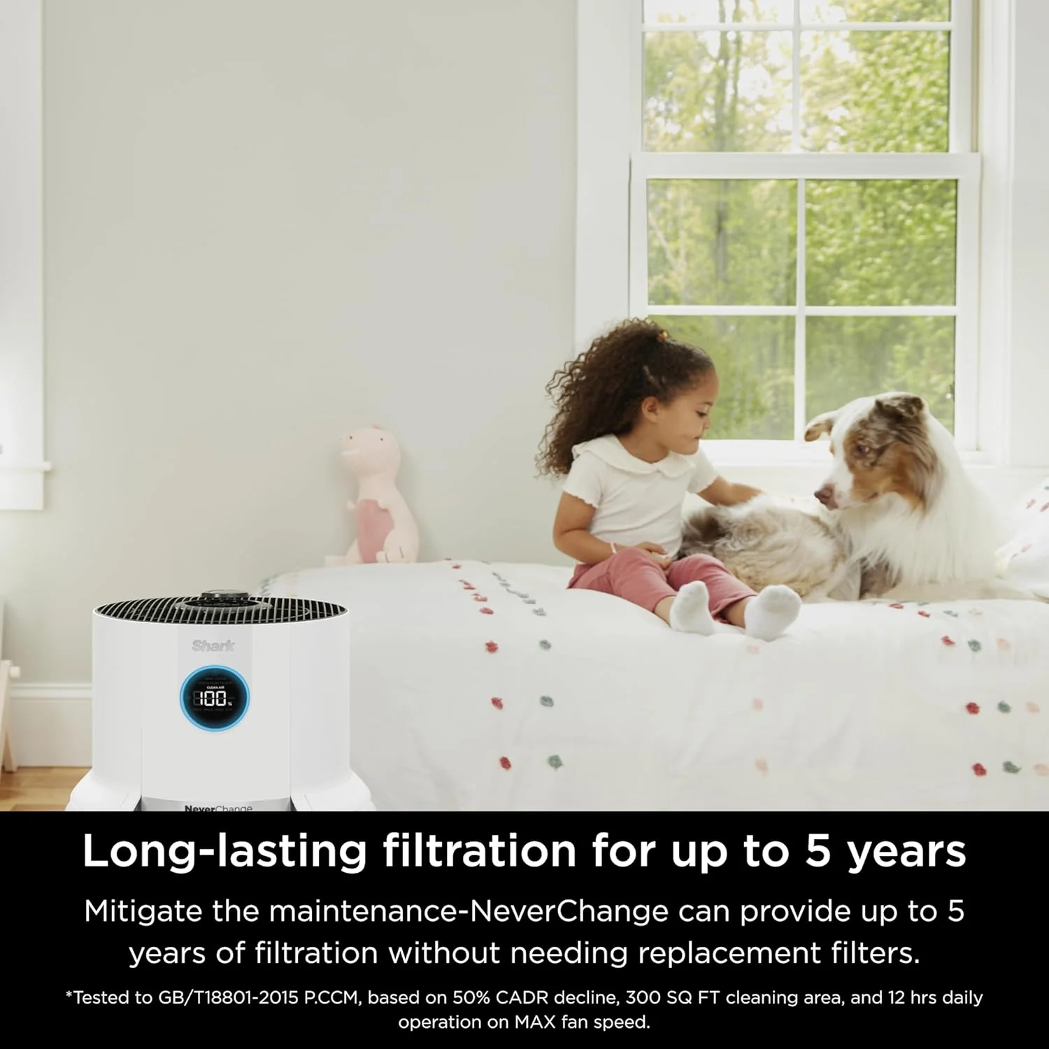 Shark NeverChange Air Purifier MAX, 1400 sq.ft., 5-Year Anti-Allergen HEPA Filter Life, Odor Neutralizer, Ultra Quiet, White - Certified Refurbished - Image 8