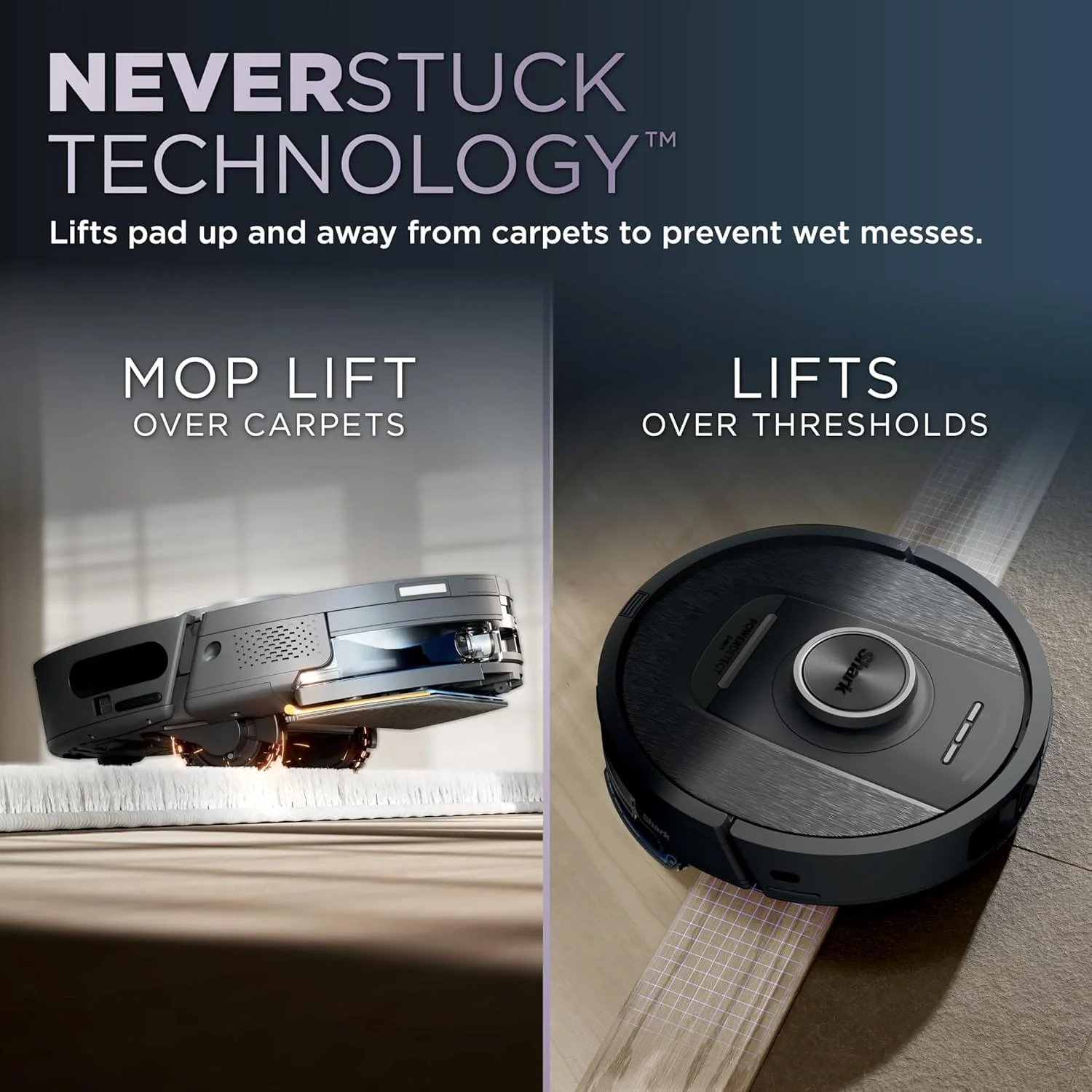 Shark R-RV2820YE-SD PowerDetect 2-in-1 Robot Vacuum and Mop with NeverTouchâ„¢ Base, Gaia Grey - Open Box - Image 6