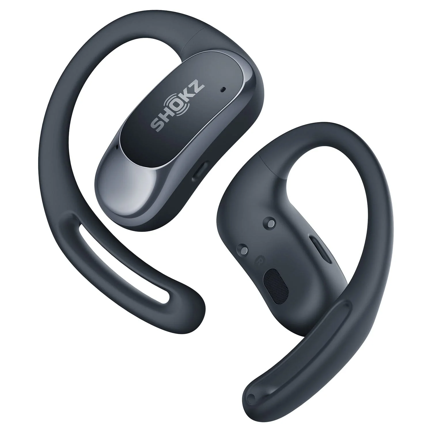 Shokz OpenFit Air TWS Bluetooth Open-Ear Earbuds with Mics, Earhooks, and Charging Case, Clear Voice, up to 28 Hours Play Time, IP54, Black - Image 3