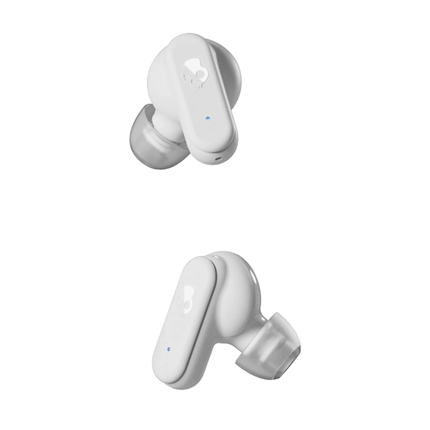 Skullcandy Dime 3 TWS Bluetooth In-Ear Earbuds with Mic and Charging Case, up to 20 Hours Play Time, IPX4 Sweat/Water-Resistant, Bone/Orange Glow - Image 2
