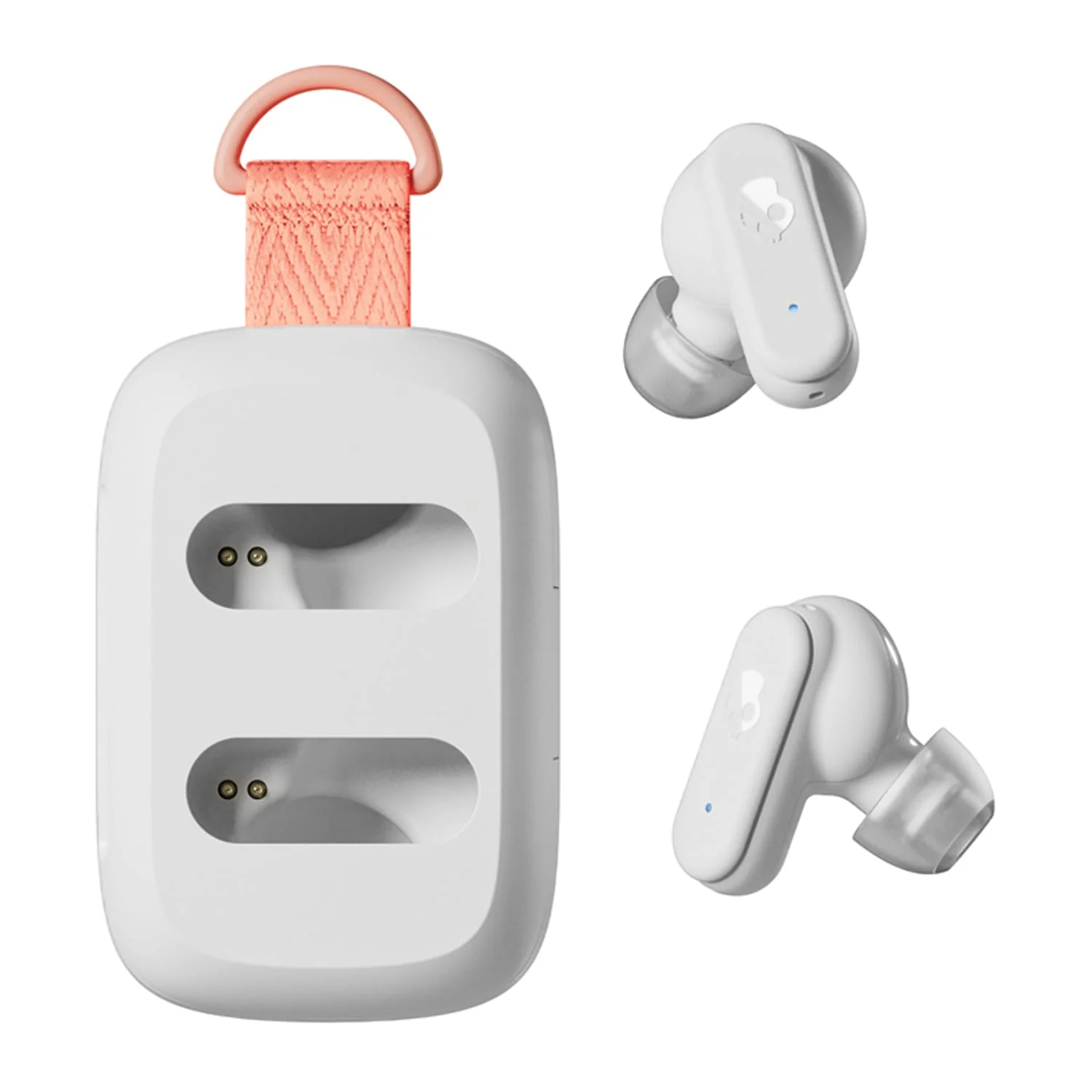 Skullcandy Dime 3 TWS Bluetooth In-Ear Earbuds with Mic and Charging Case, up to 20 Hours Play Time, IPX4 Sweat/Water-Resistant, Bone/Orange Glow - Image 4