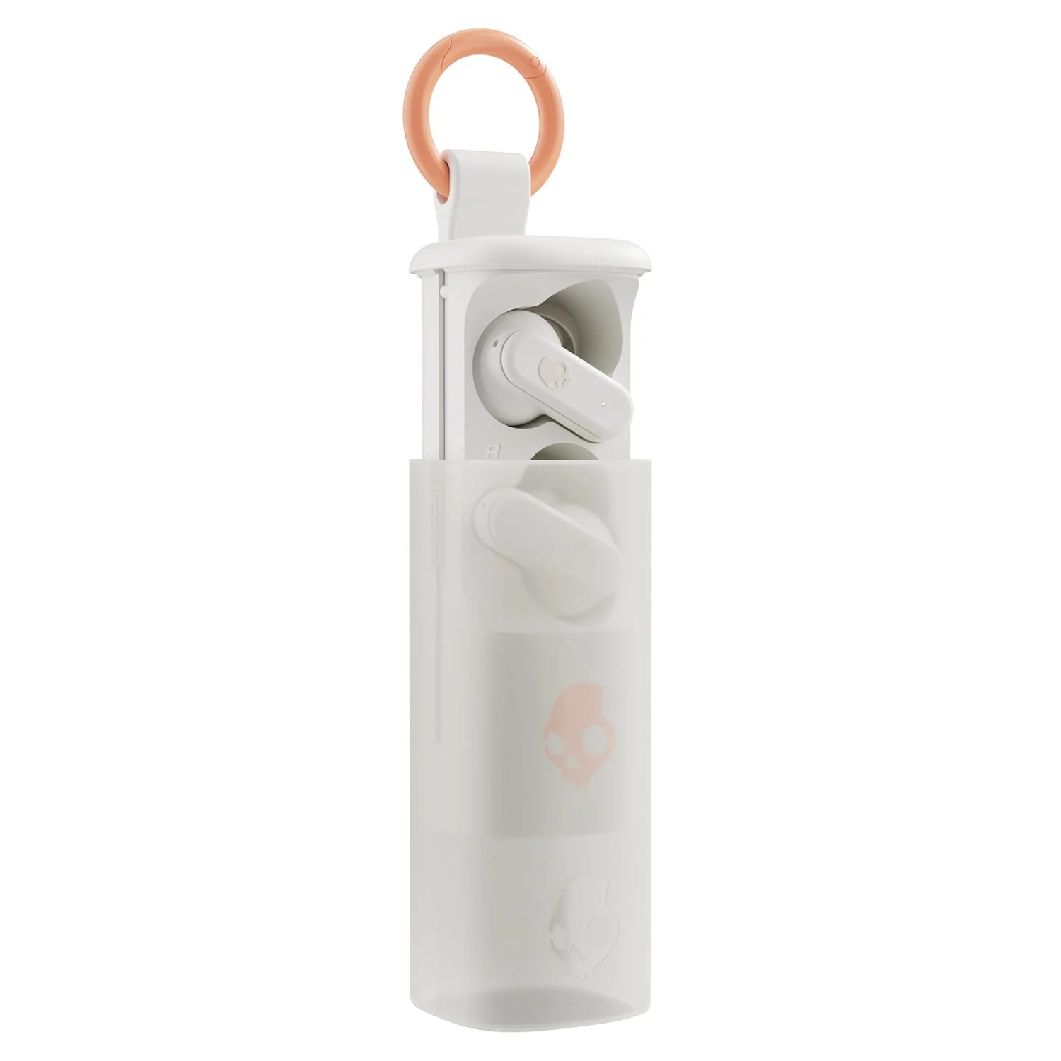 Skullcandy Dime Evo TWS Bluetooth In-Ear Earbuds with Mic and Charging Case, up to 36 Hours Play Time, IPX4 Water-Resistant, Bone/Orange Glow - Image 4