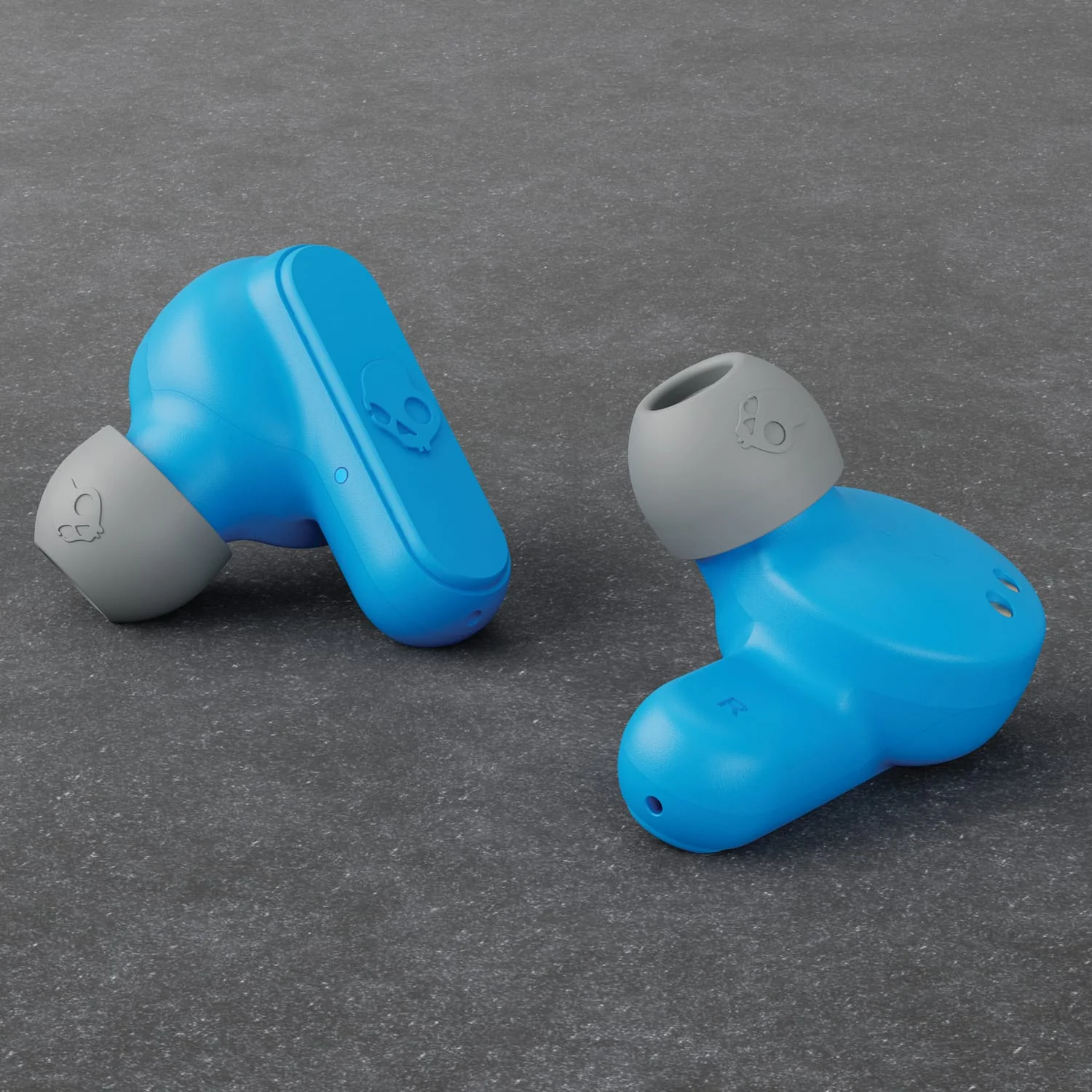 Skullcandy Dime True 2 TWS Bluetooth In-Ear Earbuds with Mic and Charging Case, up to 12 Hours Play Time, IPX4 Sweat-Resistant, Light Gray/Blue - Image 3