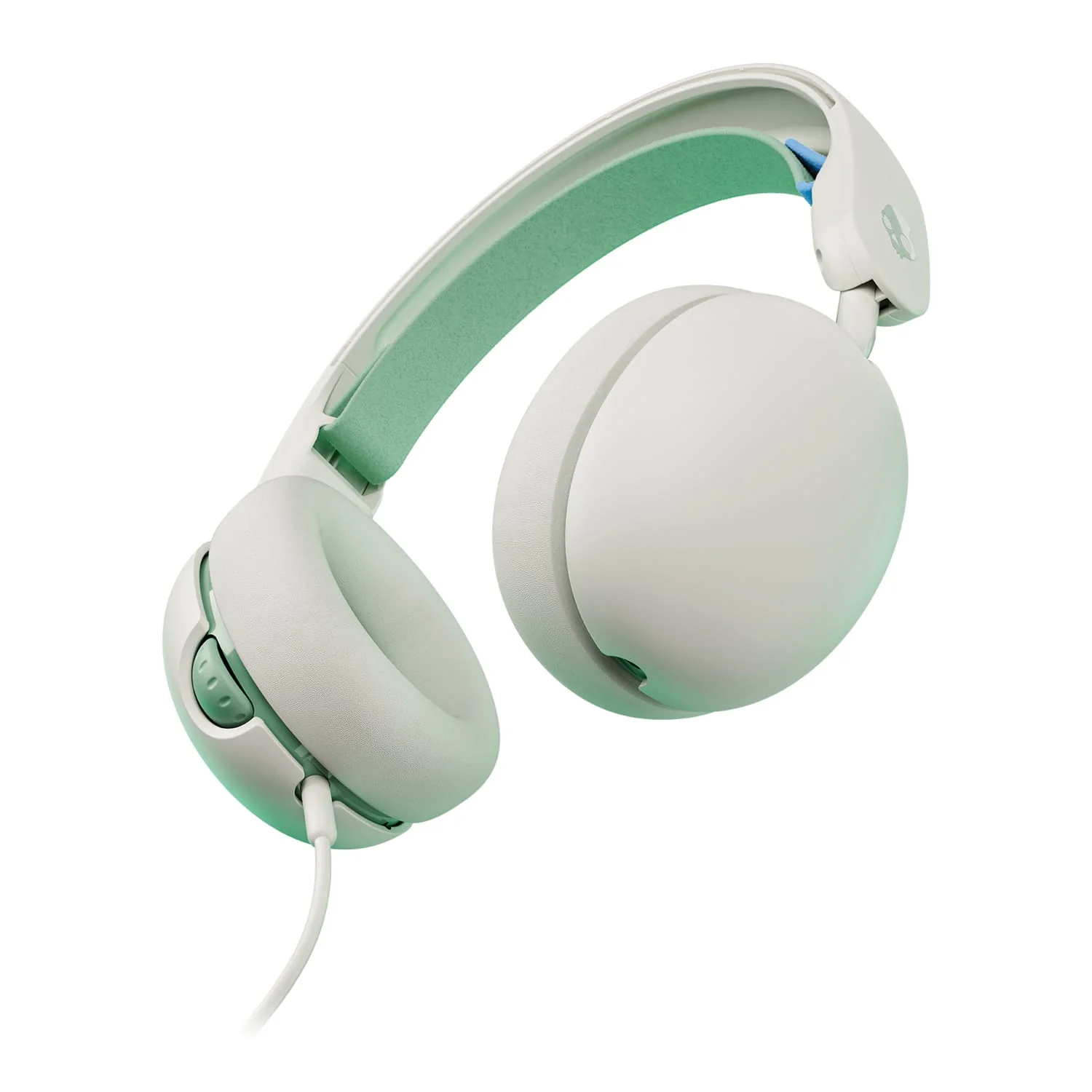 Skullcandy Grom Wired Kids Folding Over-Ear Headphones with Mic, Shareable Audio Port, and 3.5-mm Connector, Volume Limited, Bone Seafoam - Image 2