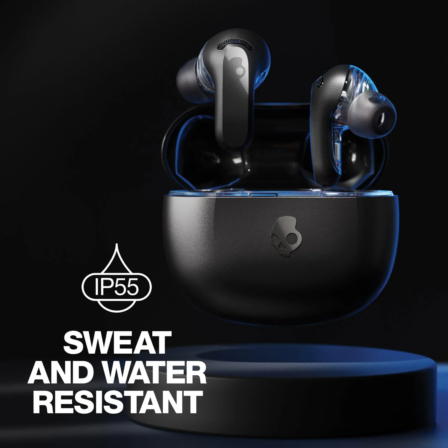 Skullcandy Rail ANC TWS Bluetooth In-Ear Earbuds with Mics and Charging Case, up to 38 Hours Play Time, IPX4 Sweat/Water-Resistant, True Black - Image 2