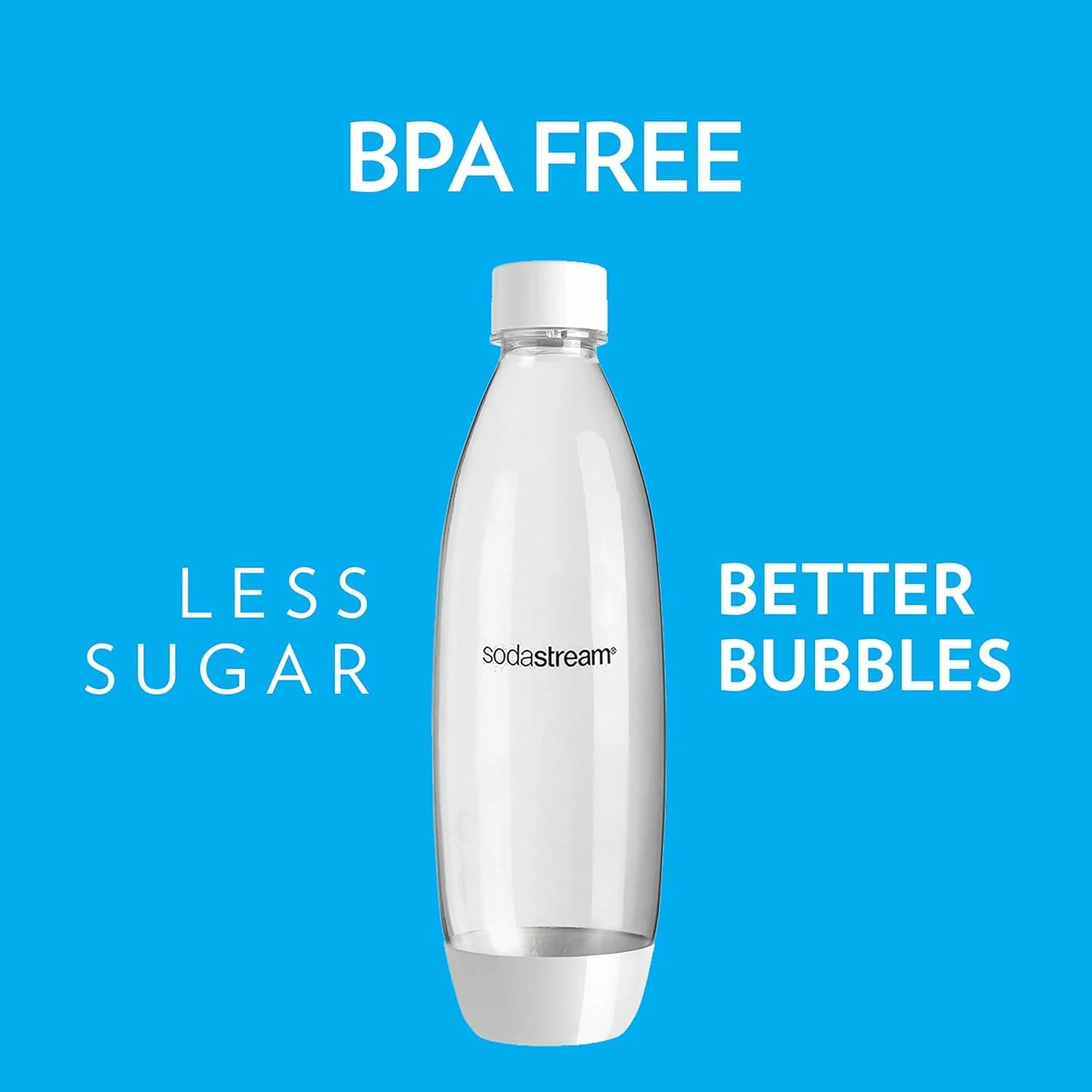 SodaStream 1L Slim Carbonating Bottles, White, Twin Pack, Pack of 2 - Image 4