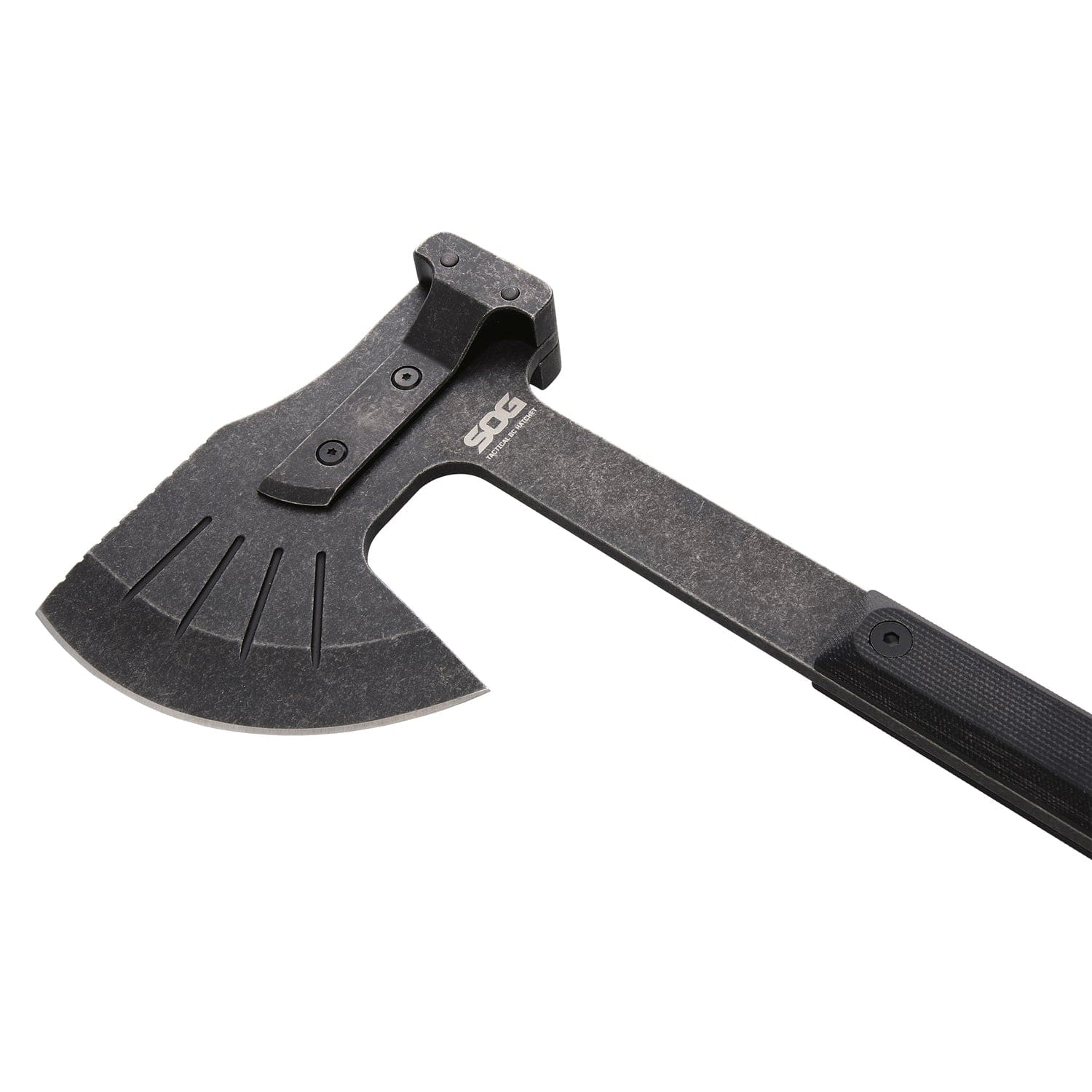 SOG Tactical Bushcraft Hatchet with 4.24-In. Steel Cutting Head and Nylon Blade Cover - Image 4