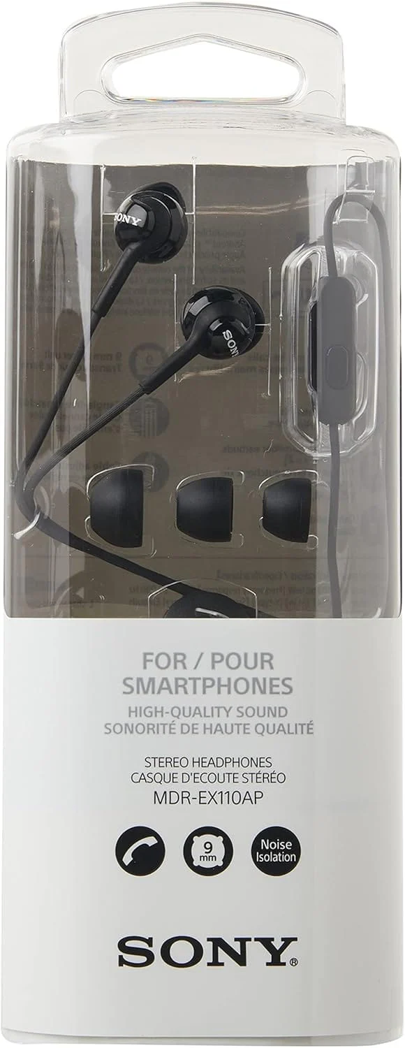 Sony In-Ear Headphones with Microphone, Black - Image 5