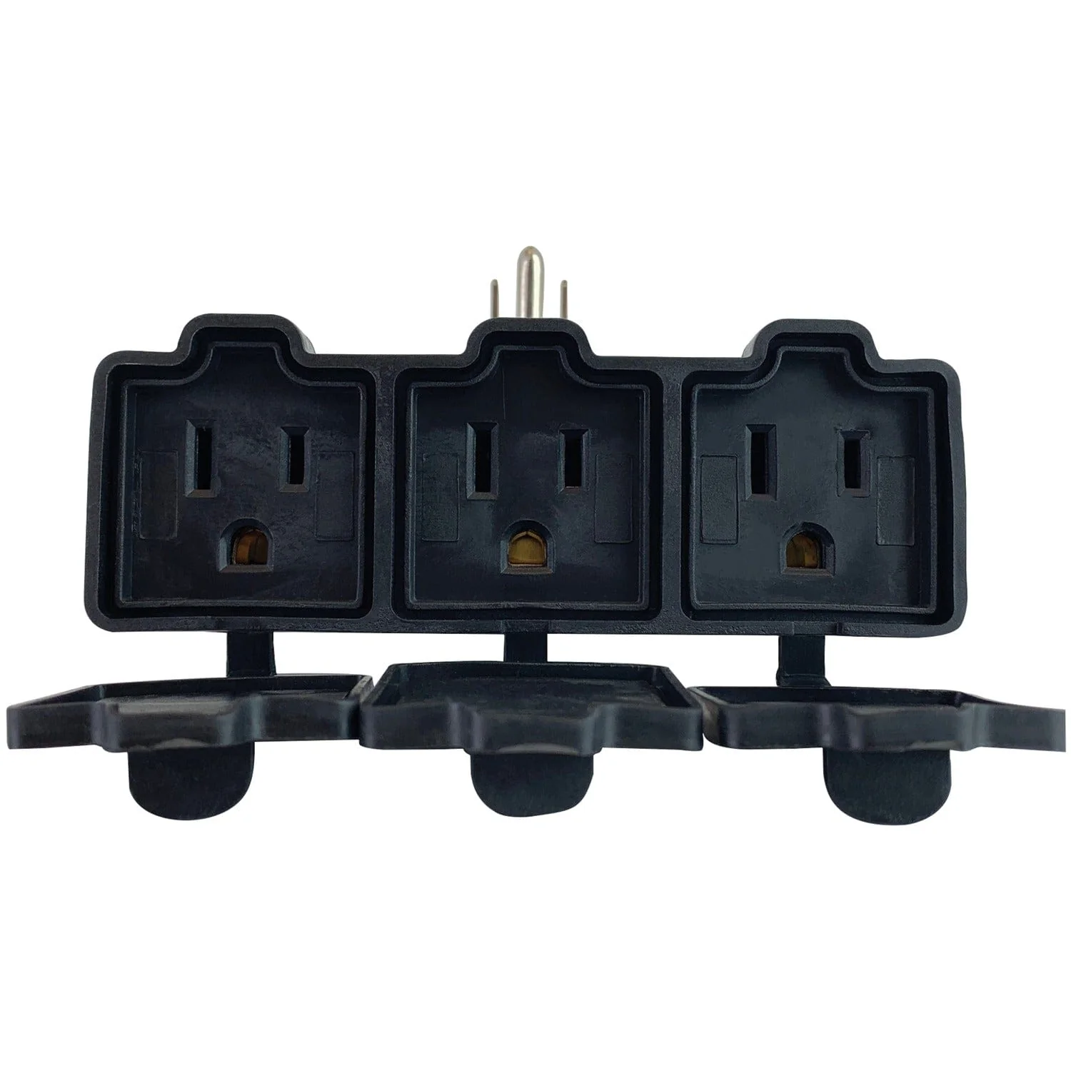 Stanley 3-AC Outlet PlugMax Outdoor Grounded Wall Tap with Rubberized Protective Covers, 31110 - Image 5