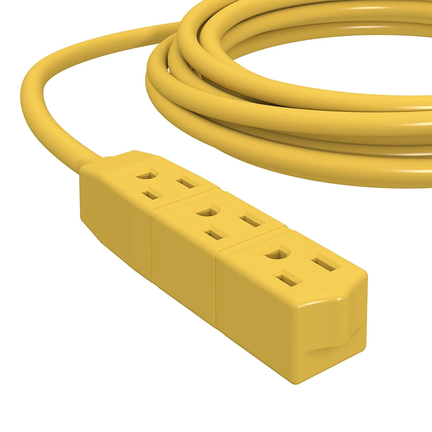 Stanley CordMax Shop 3-Outlet Heavy-Duty Grounded Indoor Extension Cord, 12-Ft., Yellow, 319121 - Image 2