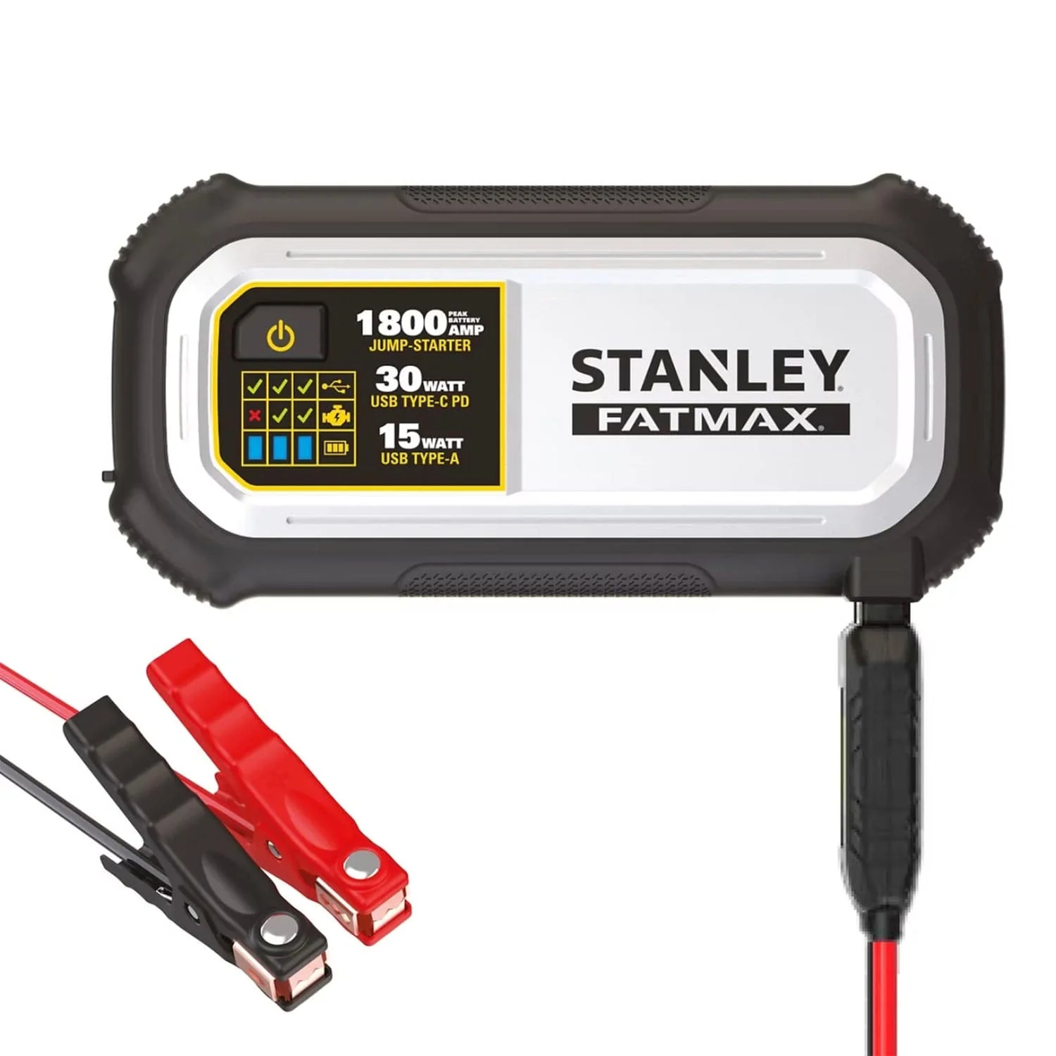 Stanley FATMAX 1800-Amp 12-Volt Automotive Jump Starter and USB Power Bank, LJ18FC