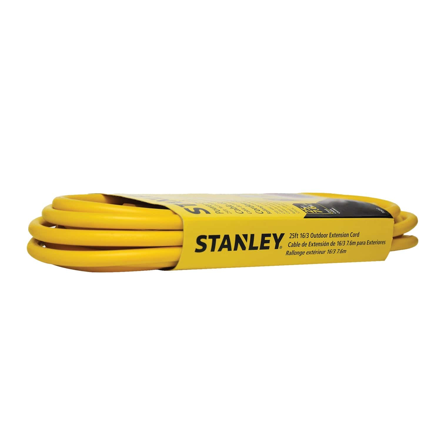 Stanley Outdoor Grounded Power Extension Cord, Yellow, 25 Ft. - Image 2