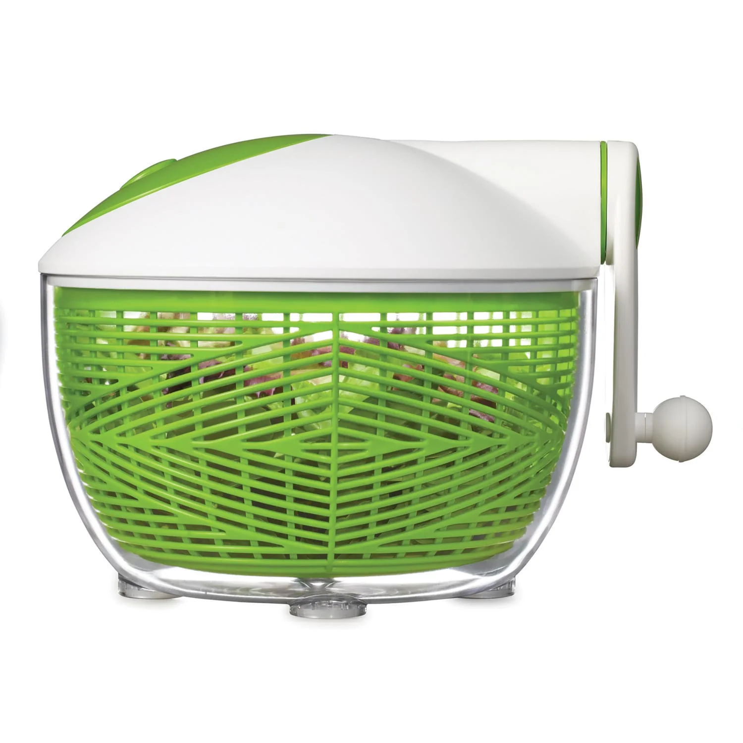 Starfrit 5-Qt. Salad Spinner, Green and White - Image 5