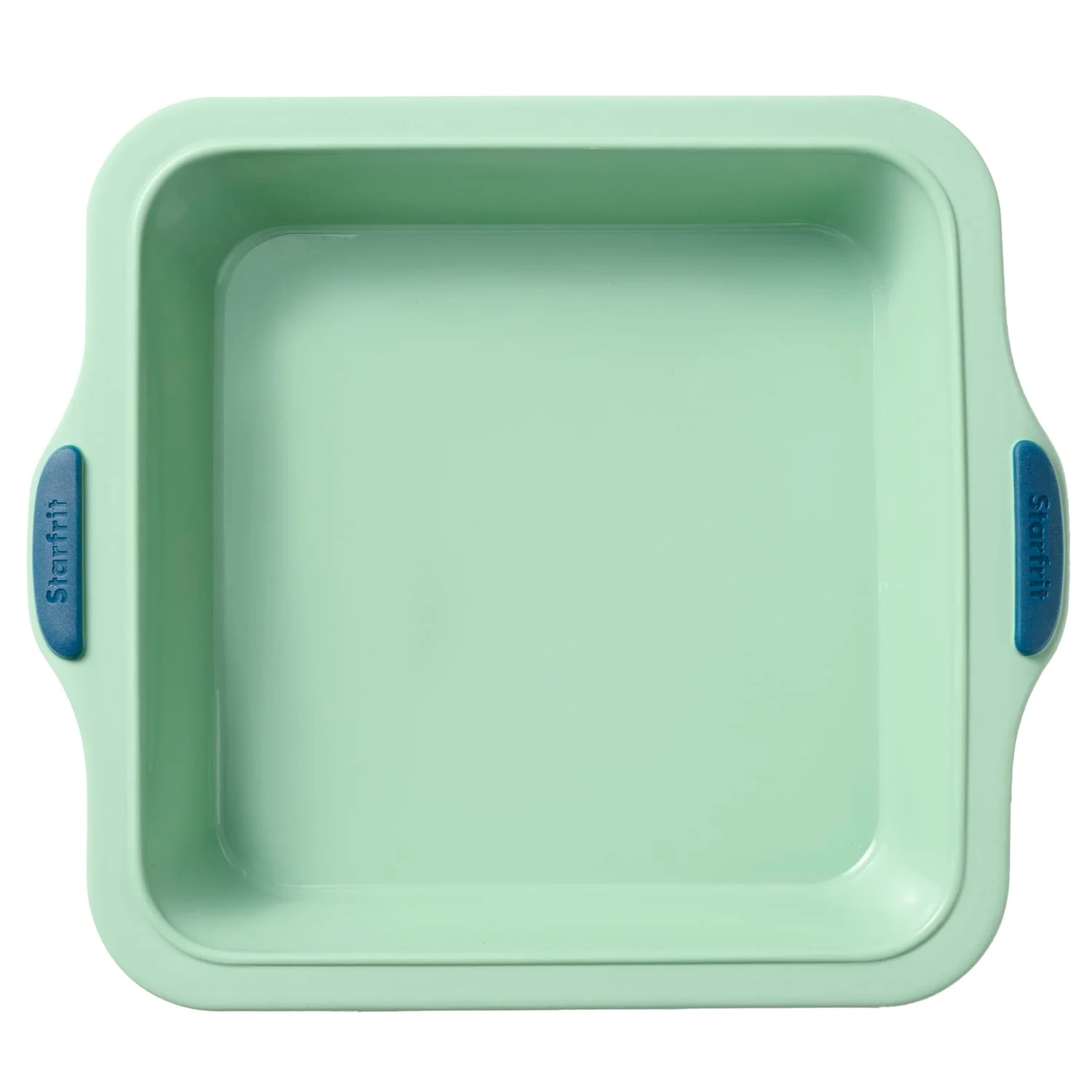 Starfrit 8-In. Silicone Square Cake Pan with Integrated Metal Frame, Sage Green