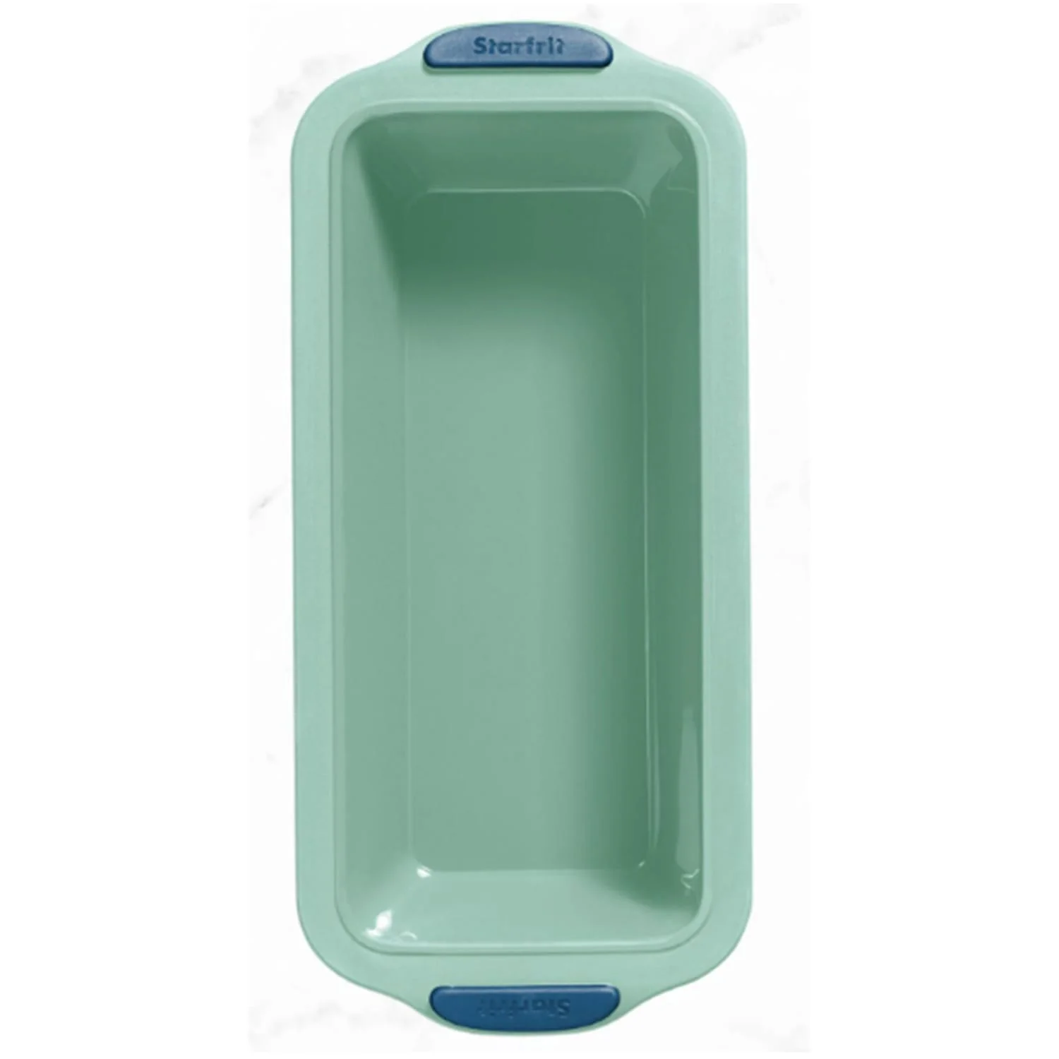 Starfrit 9.5-In. x 4-In. Silicone Loaf Pan with Integrated Metal Frame, Sage Green