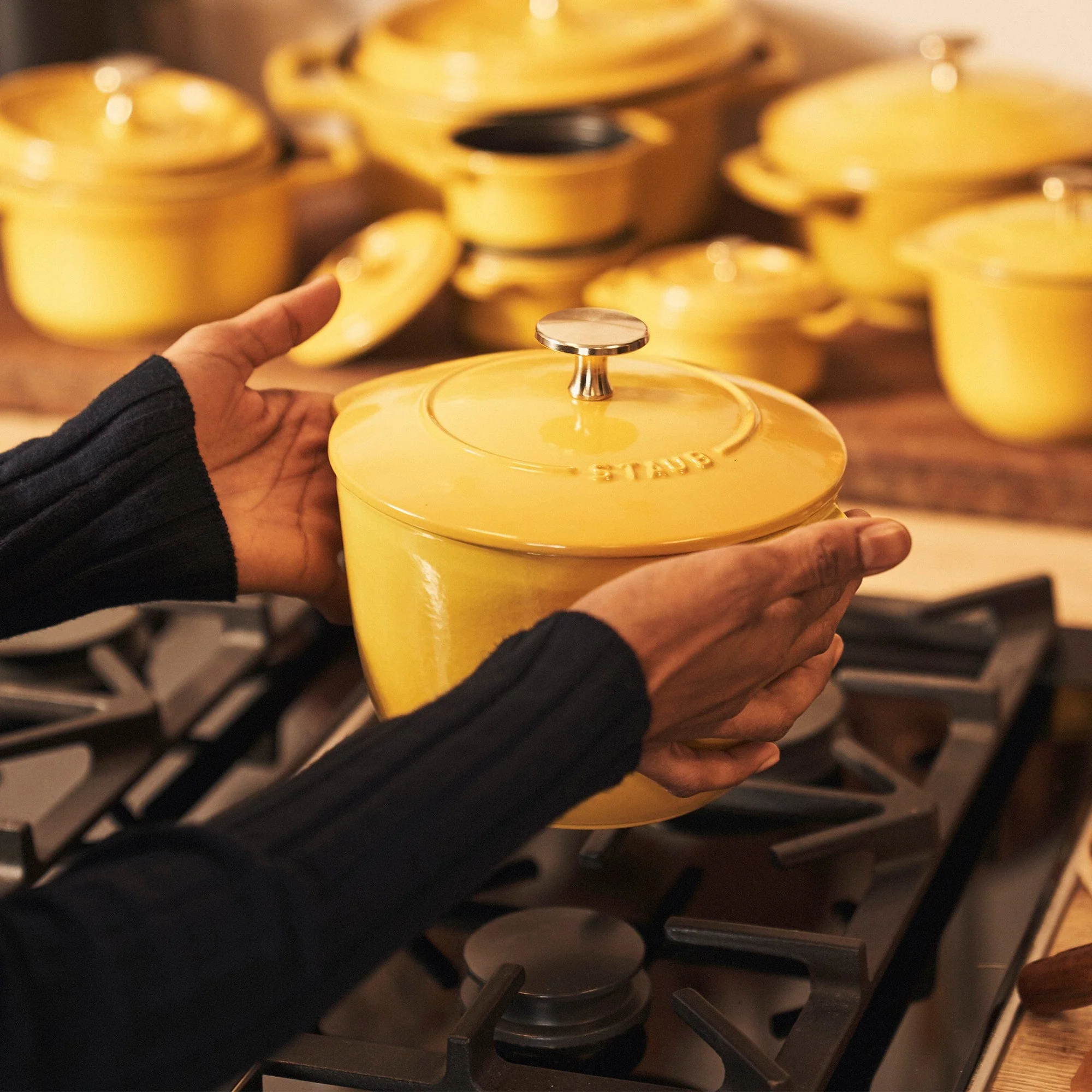 Staub Cast Iron 1.5-qt Petite French Oven - Citron - Image 6