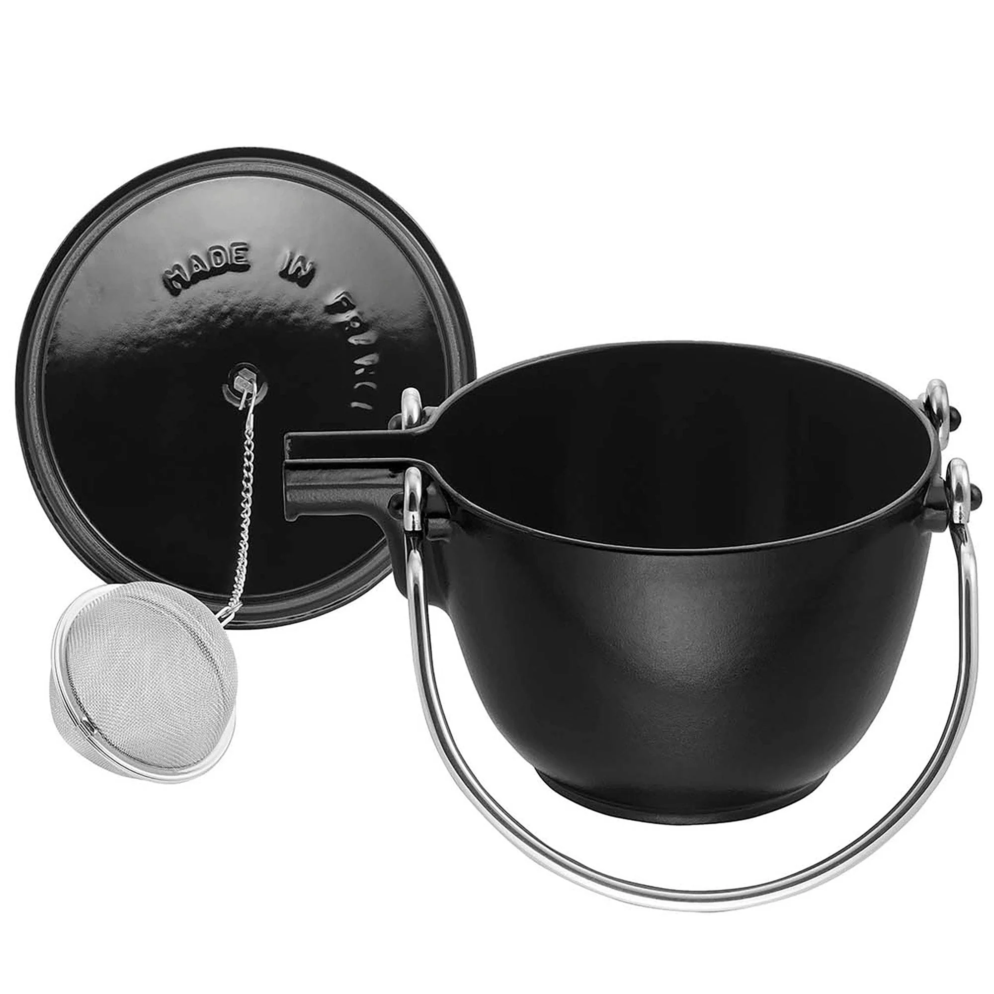 Staub Cast Iron 1-qt Round Tea Kettle - Matte Black - Image 2