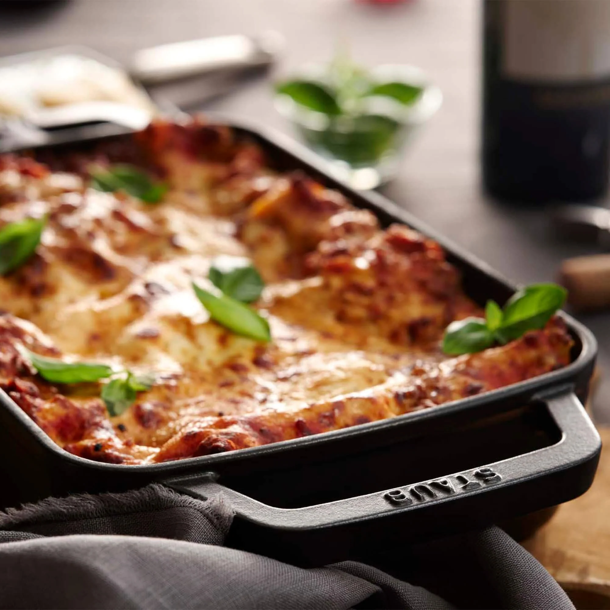 Staub Cast Iron 12-inch x 8-inch Roasting Pan - Matte Black - Image 4