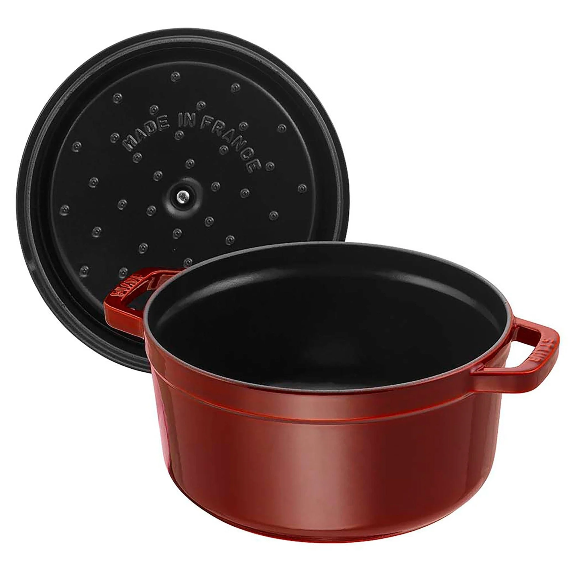 Staub Cast Iron 2.75-qt Round Cocotte, Dutch Oven - Grenadine - Image 4