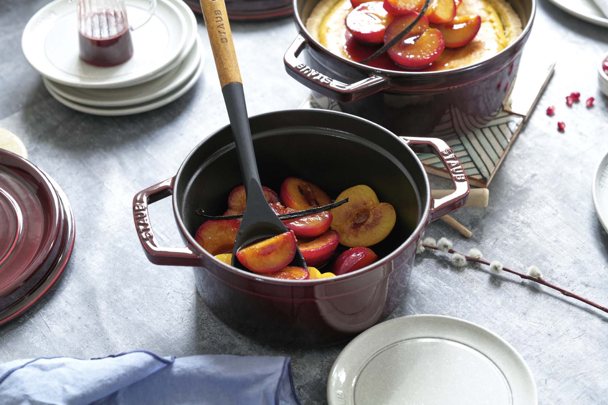 Staub Cast Iron 2.75-qt Round Cocotte, Dutch Oven - Grenadine - Image 7