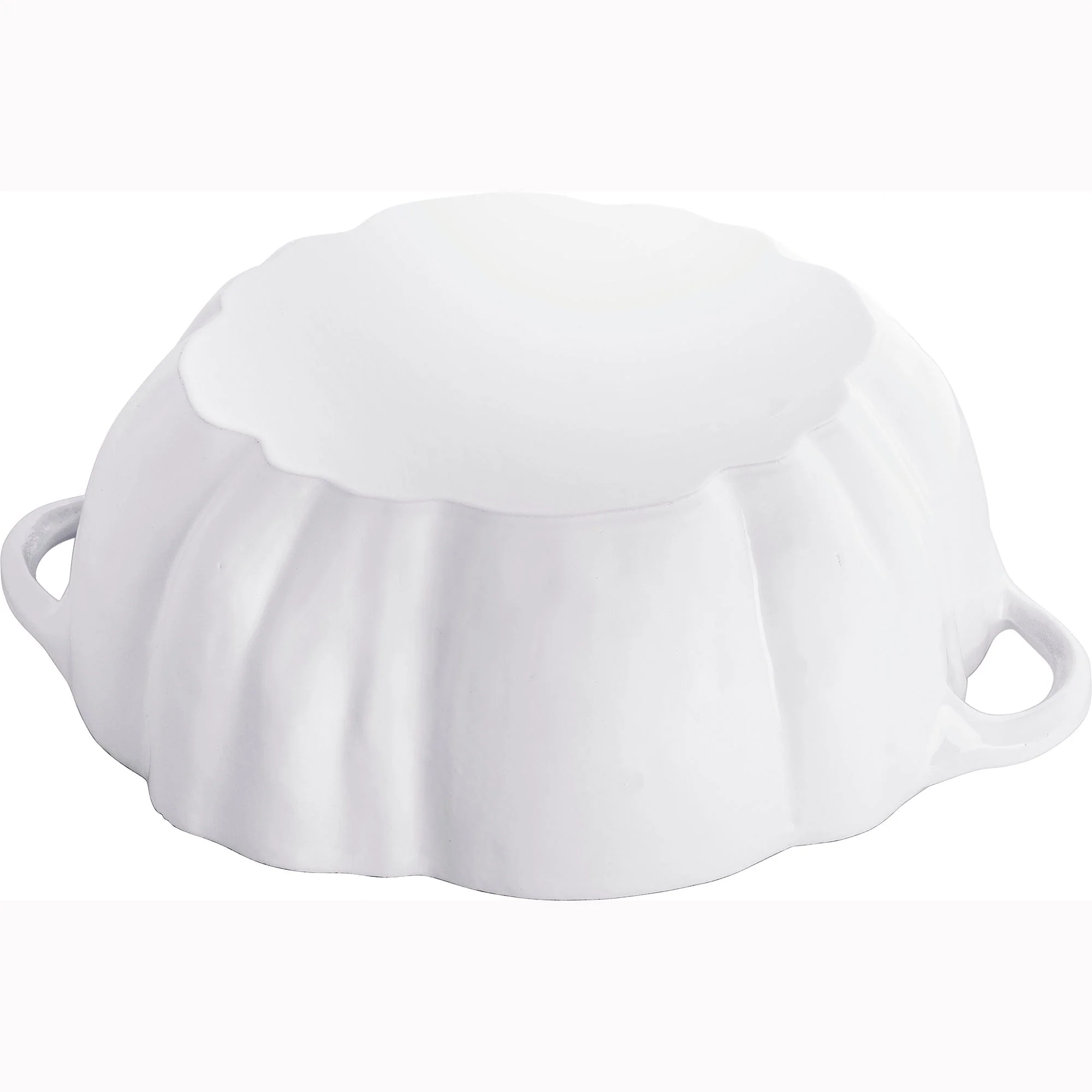 Staub Cast Iron 3.5-qt Pumpkin Cocotte with Stainless Steel Knob - White - Image 4