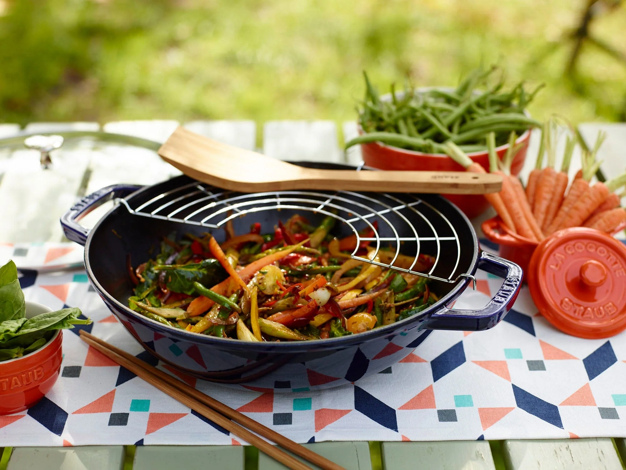 Staub Cast Iron 4.5-qt Perfect Pan - Dark Blue - Image 3