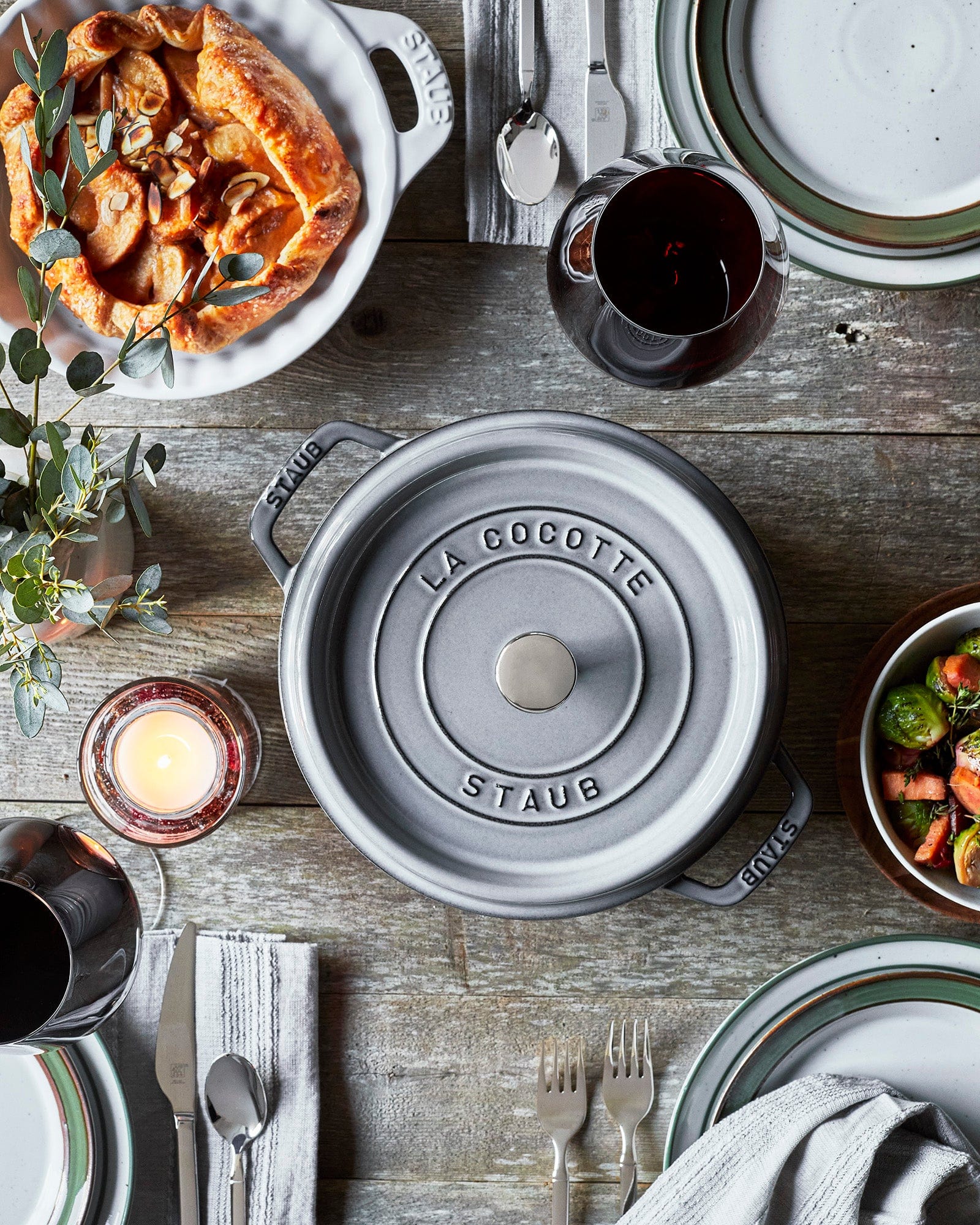 Staub Cast Iron 4-qt Round Cocotte, Dutch Oven - Graphite Grey - Image 5