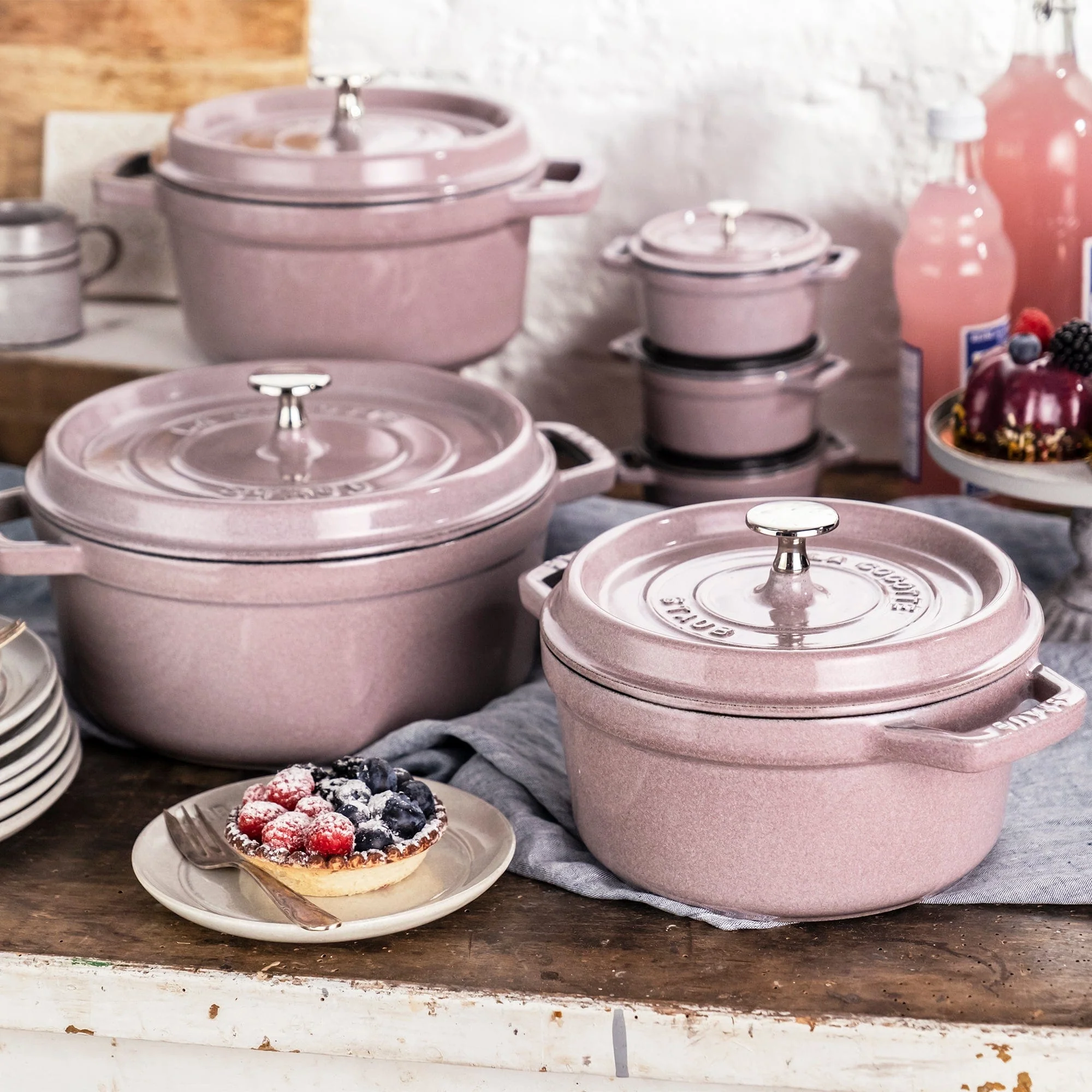 Staub Cast Iron 4-qt Round Dutch Oven - Lilac - Image 2