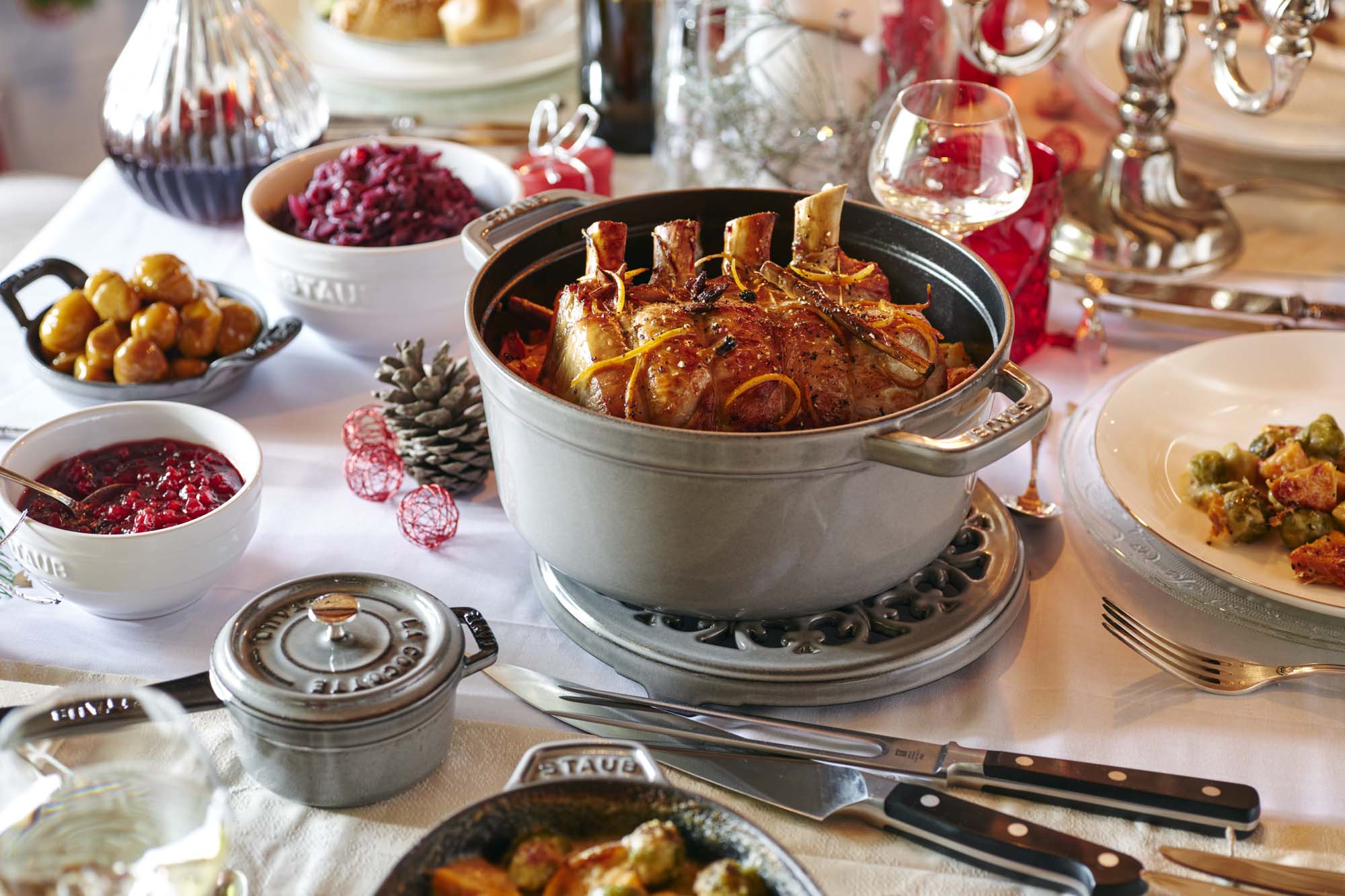 Staub Cast Iron 5.5-qt Round Cocotte, Dutch Oven - Graphite Grey - Image 3