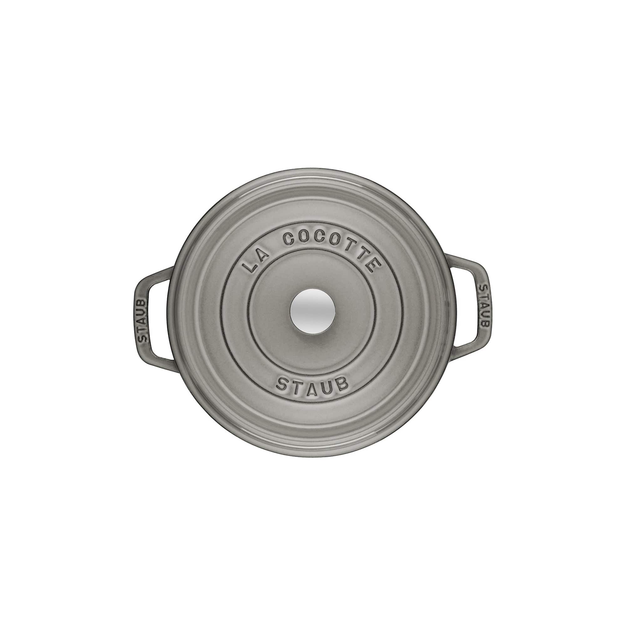 Staub Cast Iron 5.5-qt Round Cocotte, Dutch Oven - Graphite Grey - Image 5