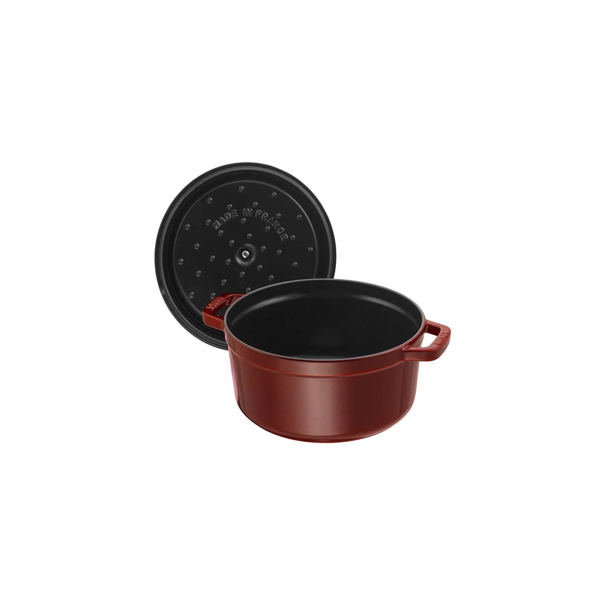 Staub Cast Iron 5.5-qt Round Cocotte, Dutch Oven - Grenadine - Image 4