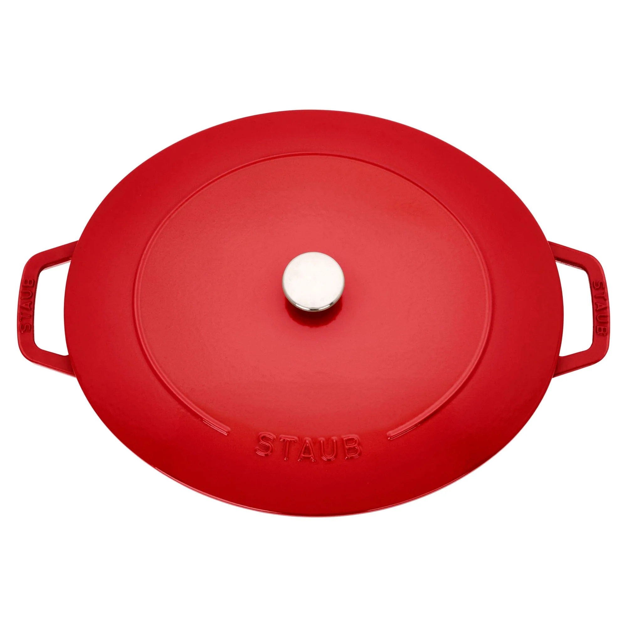 Staub Cast Iron 6.25-qt Shallow Oval Dutch Oven - Cherry - Image 3