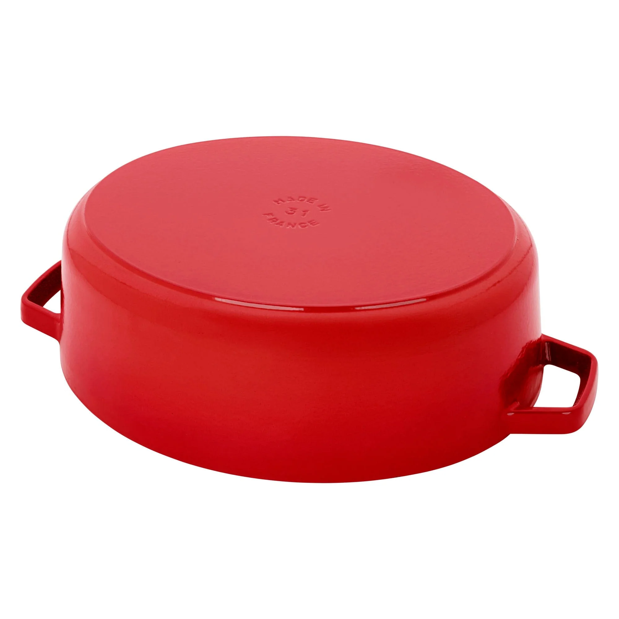 Staub Cast Iron 6.25-qt Shallow Oval Dutch Oven - Cherry - Image 4