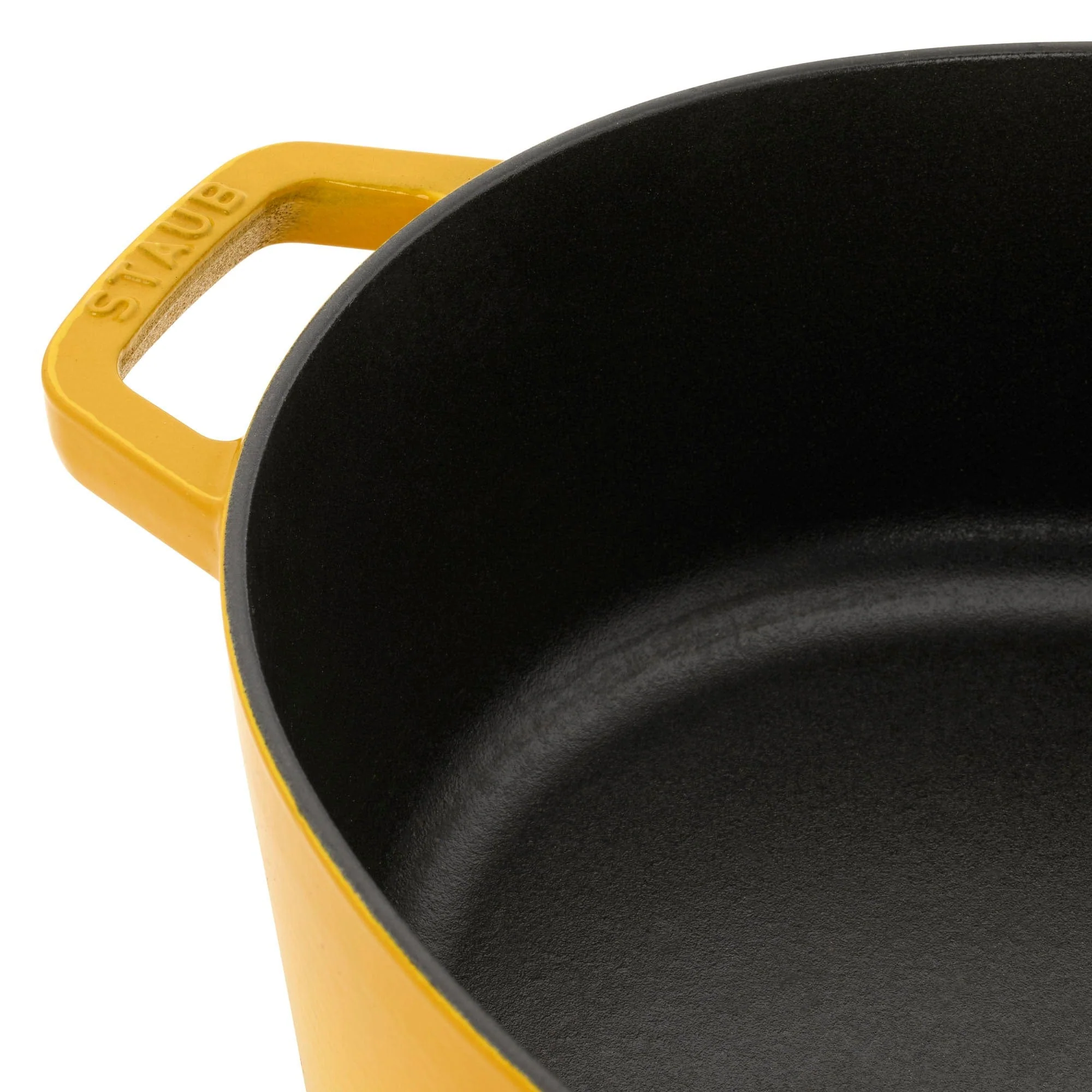 Staub Cast Iron 6.25-qt Shallow Oval Dutch Oven - Citron - Image 4