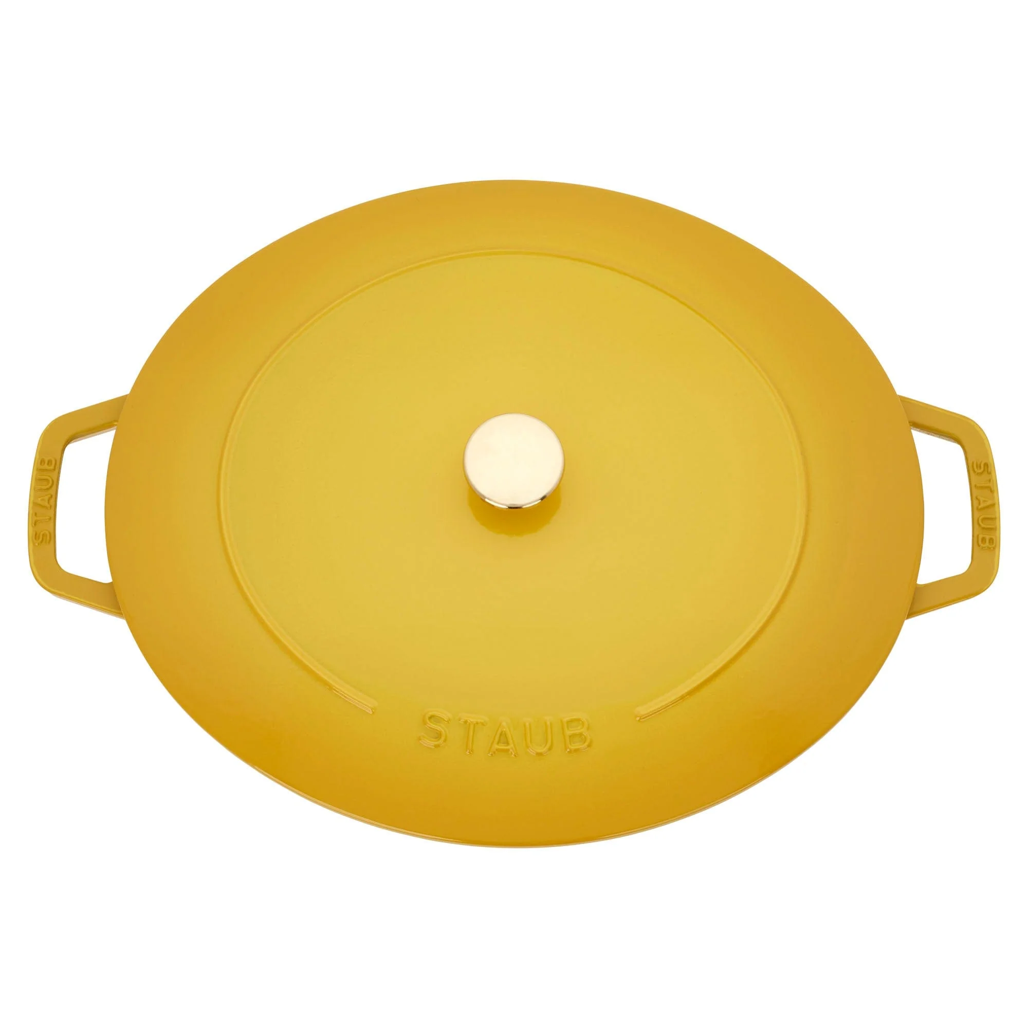 Staub Cast Iron 6.25-qt Shallow Oval Dutch Oven - Citron - Image 5