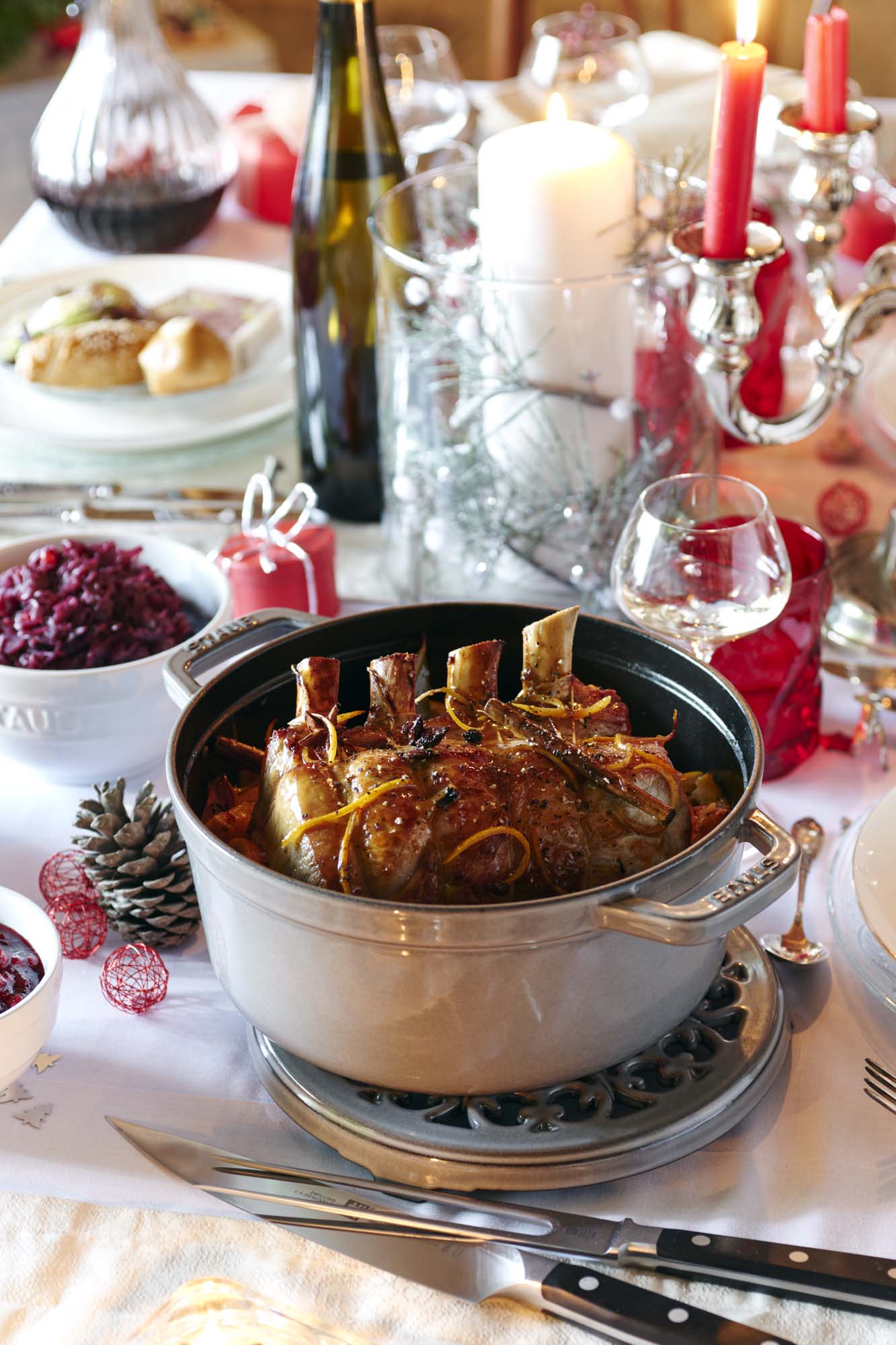 Staub Cast Iron 7-qt Round Cocotte, Dutch Oven - Graphite Grey - Image 2