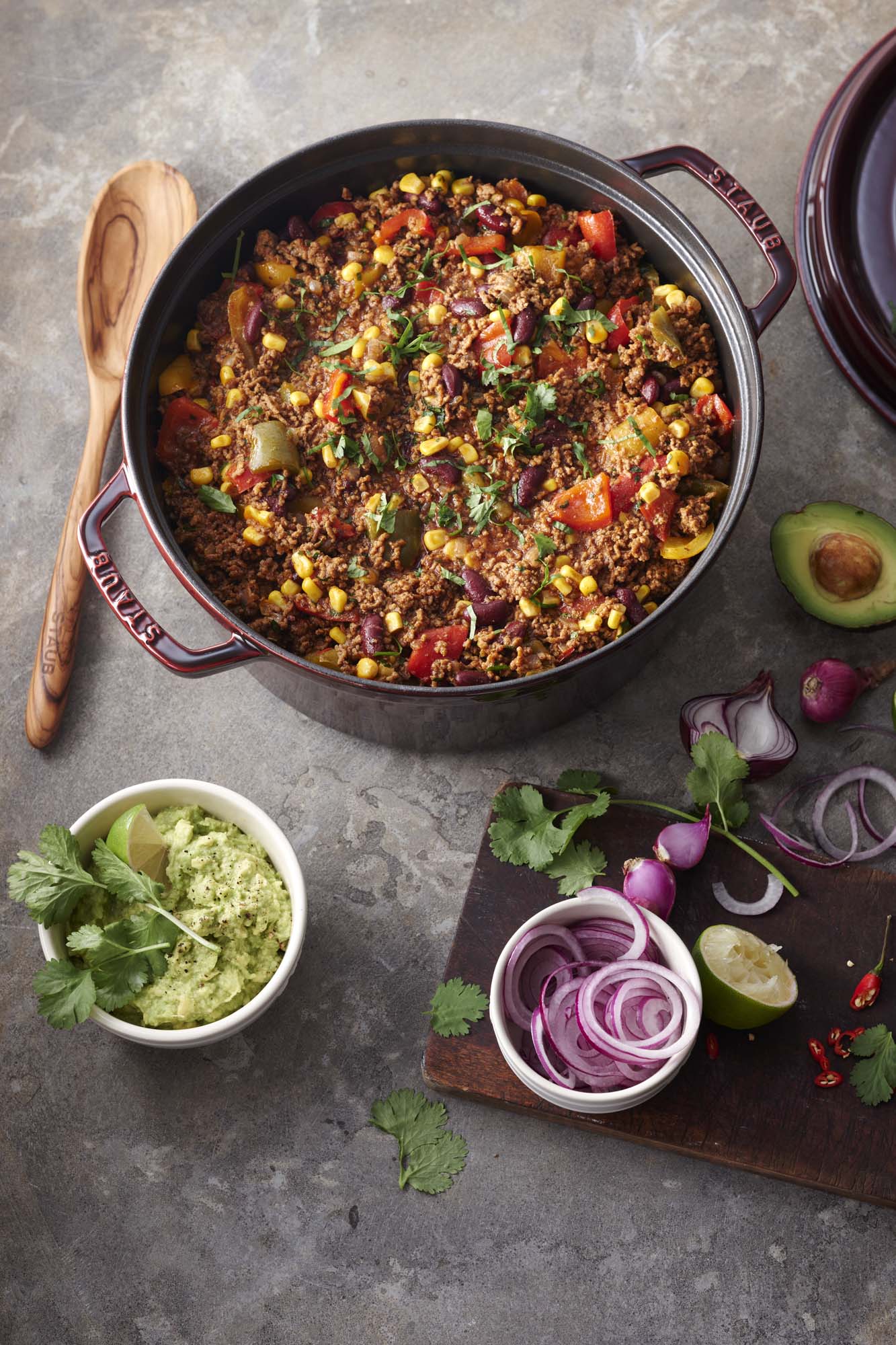 Staub Cast Iron 7-qt Round Cocotte, Dutch Oven - Grenadine - Image 2