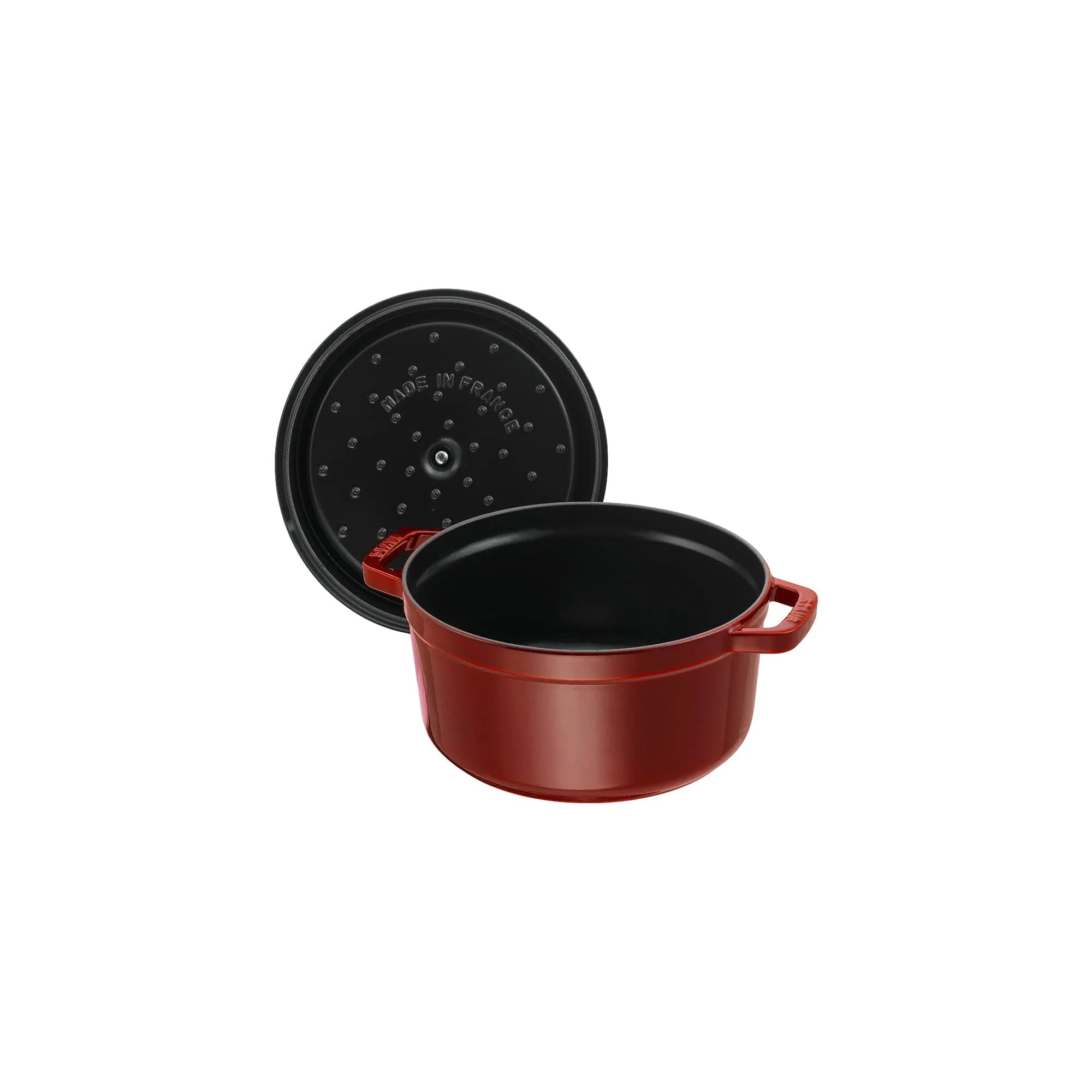 Staub Cast Iron 7-qt Round Cocotte, Dutch Oven - Grenadine - Image 5