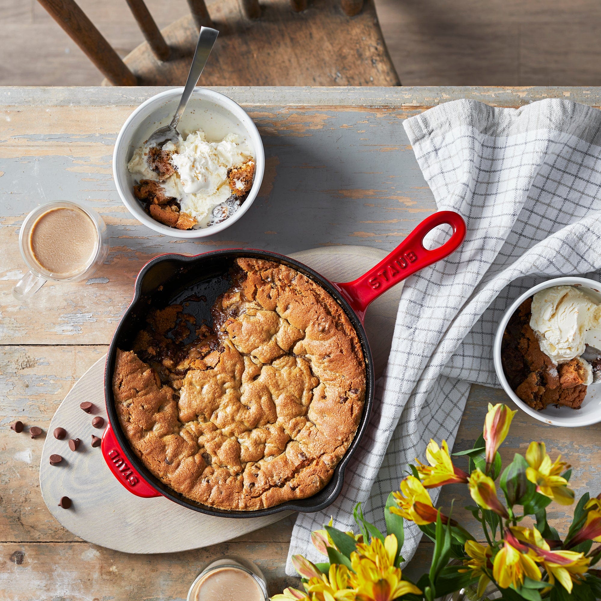 Staub Cast Iron 8.5-inch Traditional Deep Skillet - Cherry - Image 3