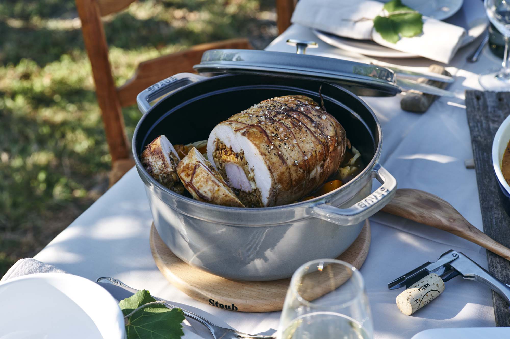 Staub Cast Iron 9-qt Round Cocotte, Dutch Oven - Graphite Grey - Image 4