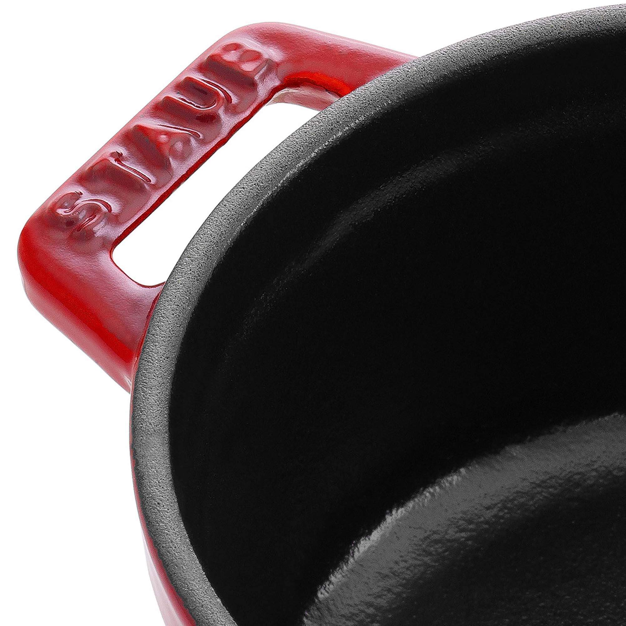 Staub Cast Iron 0.25-qt Mini Round Cocotte - Cherry - Image 2